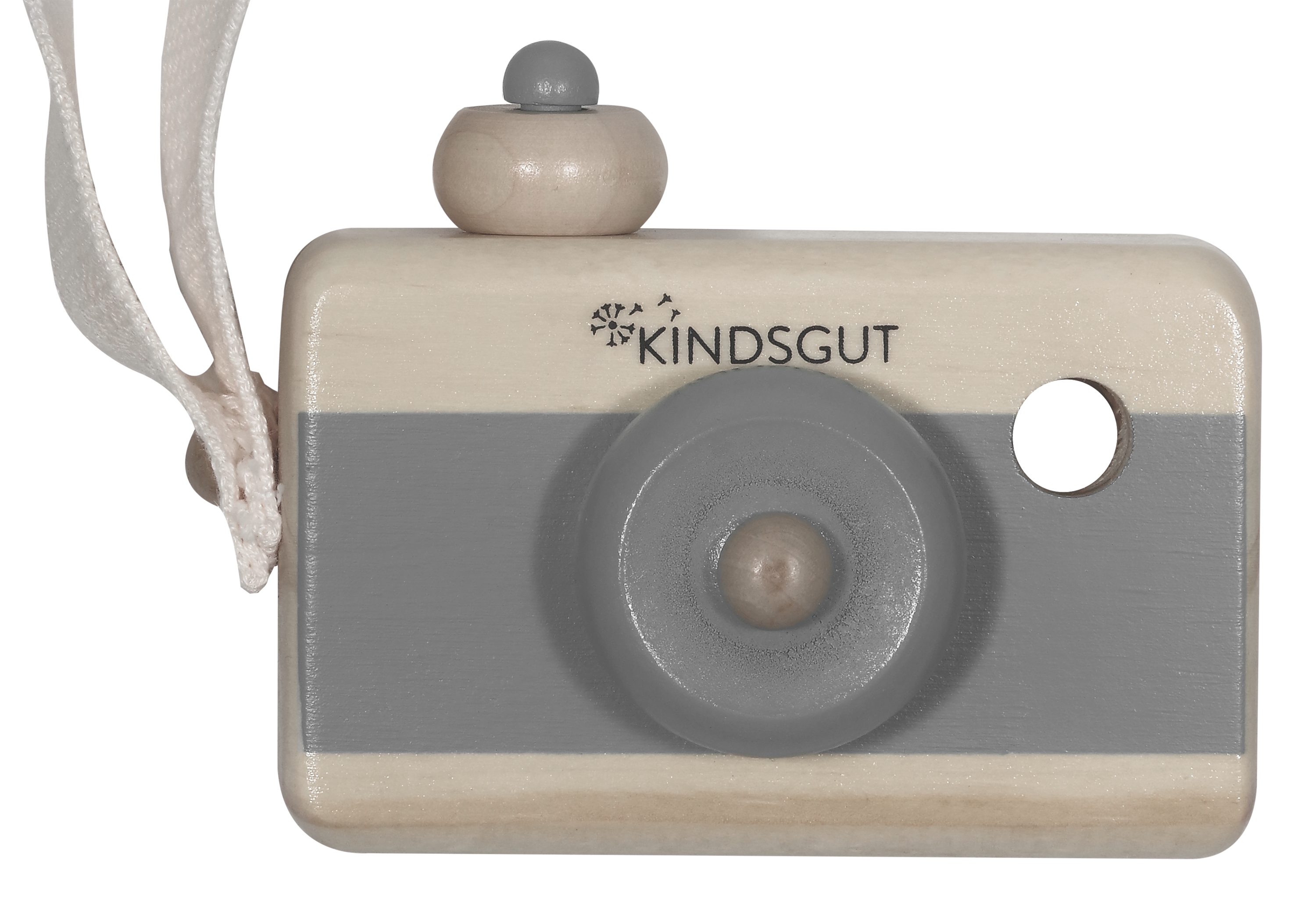 KINDSGUT Lernspielzeug Holzkamera, Dunkelgrau