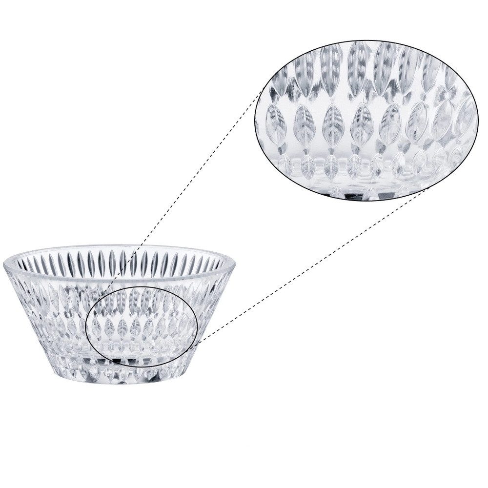Nachtmann Müslischale Nachtmann Ethno Schale rund 11 cm 4er Set, Kristallglas, (Set)