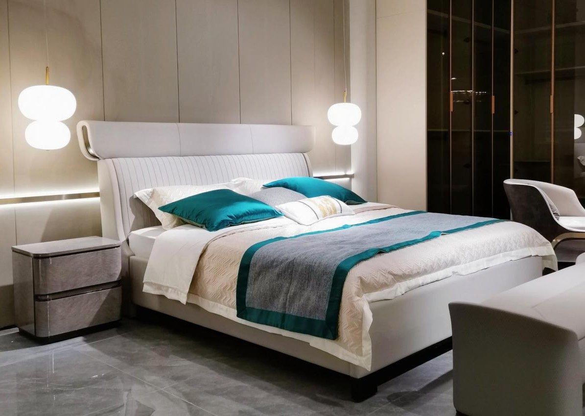 Xlmoebel Polsterbett Modernes Doppelbett mit robustem Bettrahmen in elegantem Design (1-tlg., Bett), Hergestellt in Europa