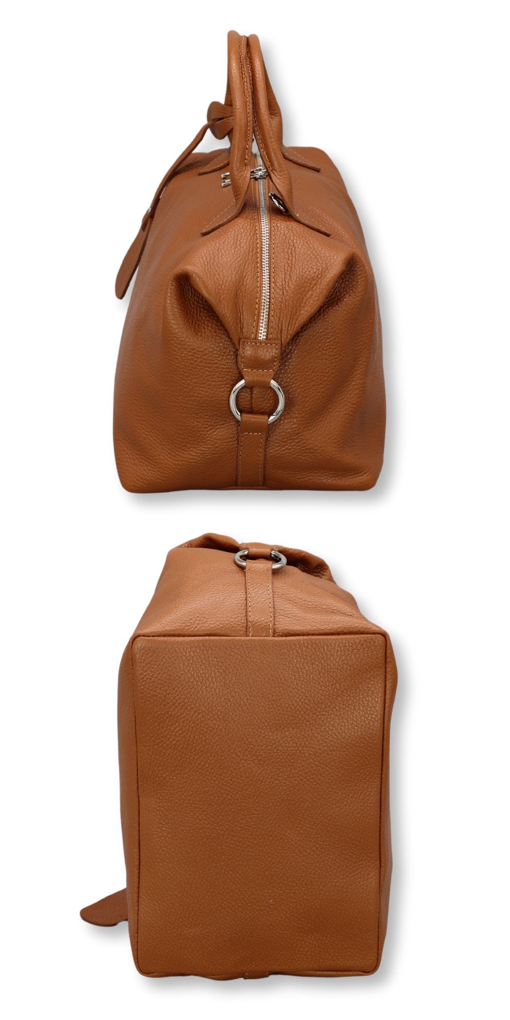 Adel Bags Schultertasche BIANCA Umhängetasche für Damen, Schultertasche Handtasche Echtleder, hergestellt in Italien, mit 2 Riemen