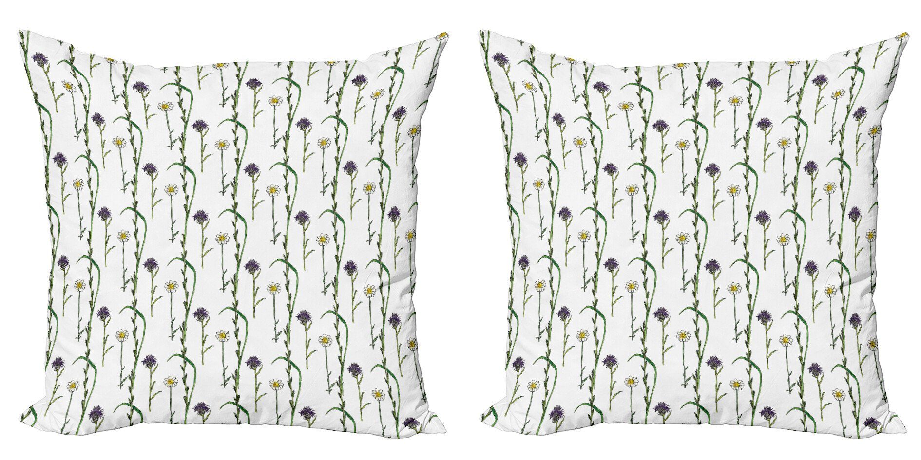 Kissenbezüge Modern Daisy Digitaldruck, Stück), Doppelseitiger Frühling Abakuhaus Muster Botanisch (2 Accent