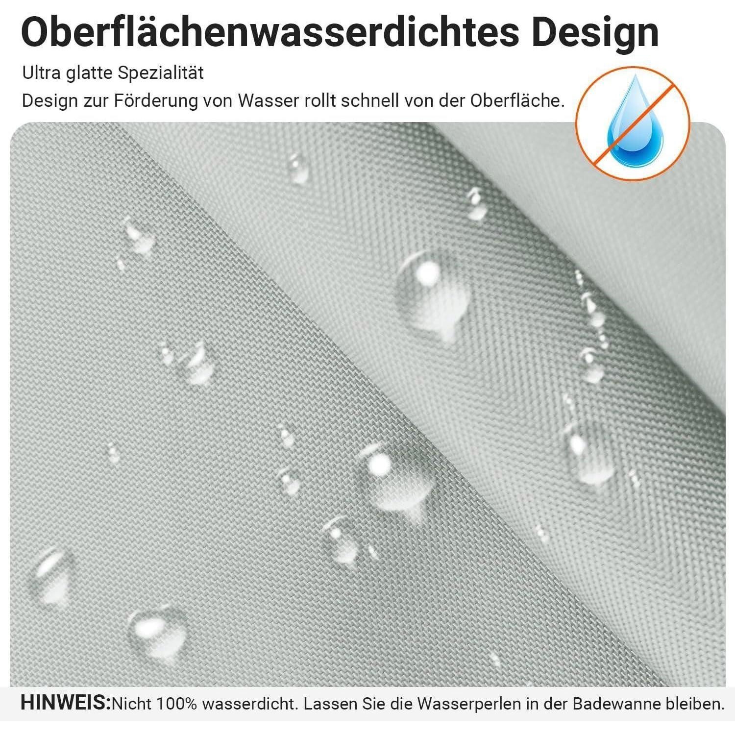 LuxusKollektion Duschvorhang Duschvorhang 300x200cm grau Polyester Grau H20 günstig online kaufen