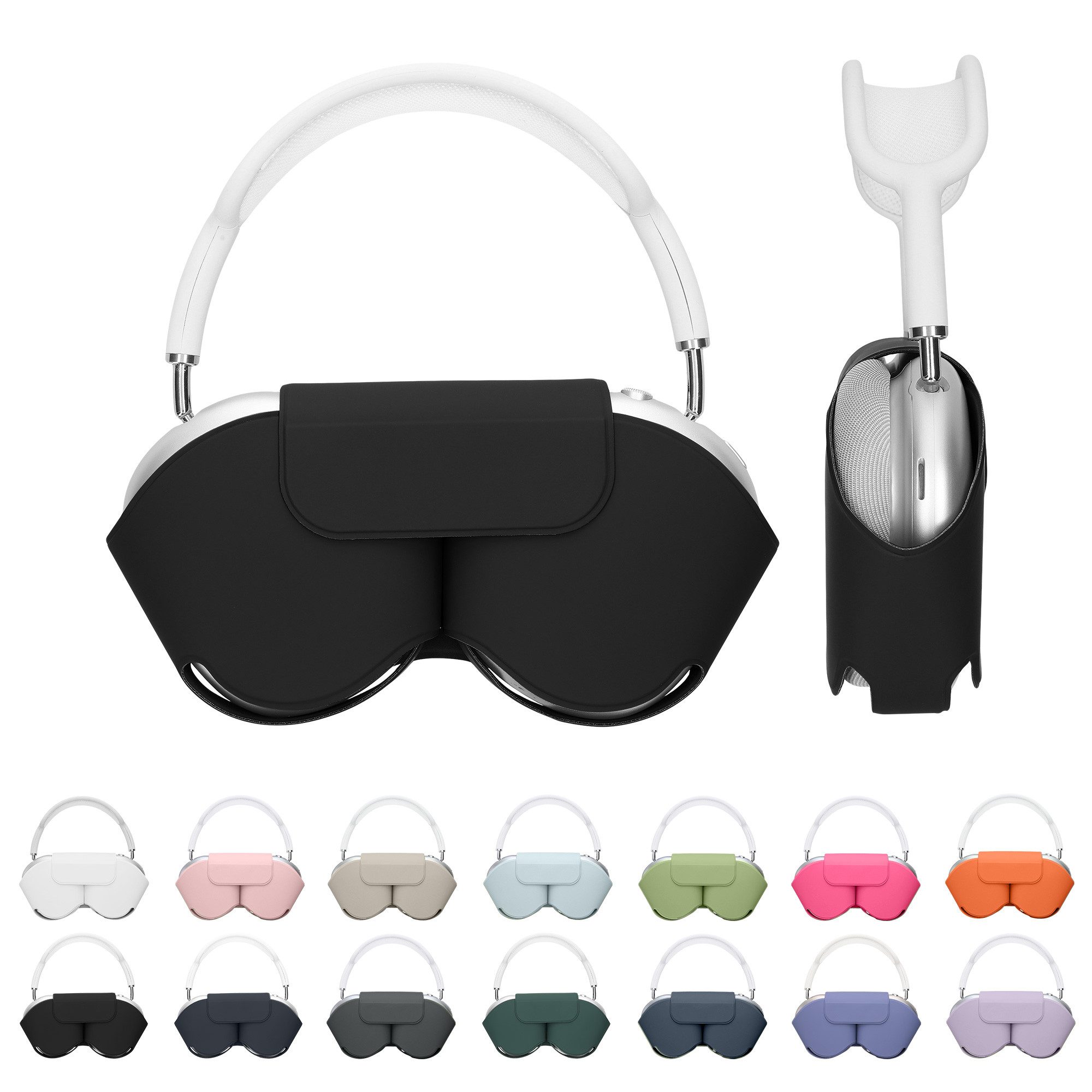 kwmobile Kopfhörer-Schutzhülle Hülle für Apple AirPods Max / AirPods Max 2 Case, AirPods Max / AirPods Max 2 Hülle Sleep Mode kompatibel