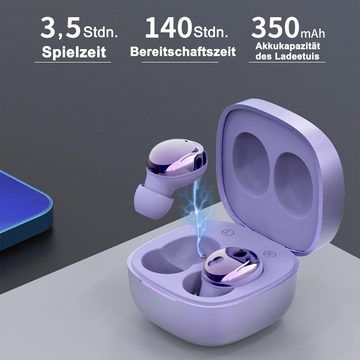 Xmenha IPX5 Wasserdichtes, Klangqualität Mini In-Ear-Kopfhörer (Schutz vor Schweiß und Regen für den Einsatz beim Sport oder im Alltag. Einfache Touch-Steuerung für Musik, Anrufe und mehr., Ultimativer mit Top-Komfort, starkem Sound & zuverlässiger Technologie)