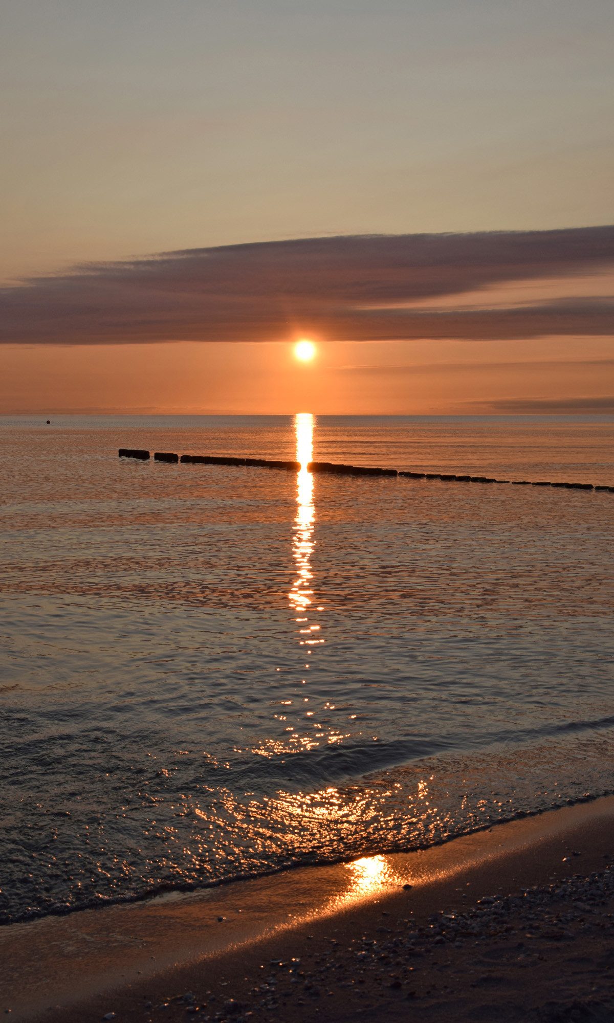 Rasch Fototapete Strand mit Sonnenuntergang - 2,65m x 1,59m, strukturiert, Strand, (1 St), Sonnenuntergang
