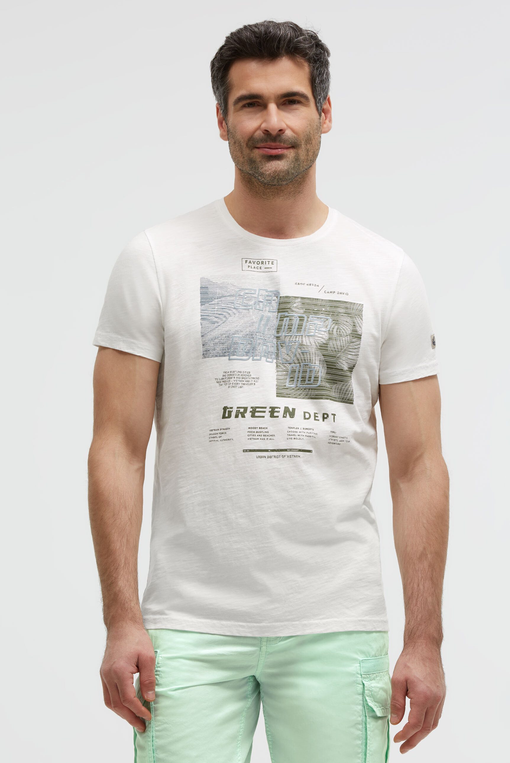 CAMP DAVID Rundhalsshirt mit Necktape