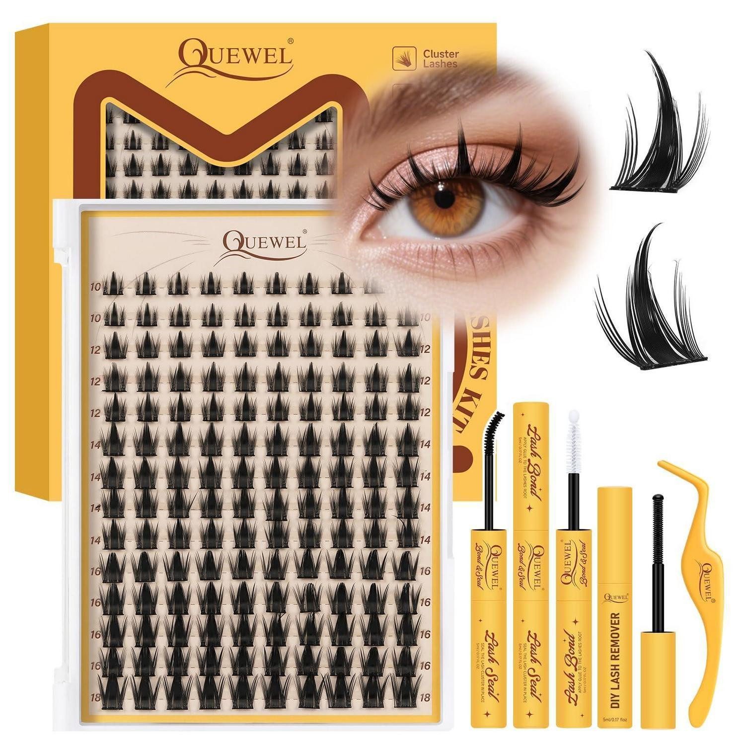 LuxusKollektion Einzelwimpern Manga-Lashes Set Mix 10-18mm Fairy Kit A