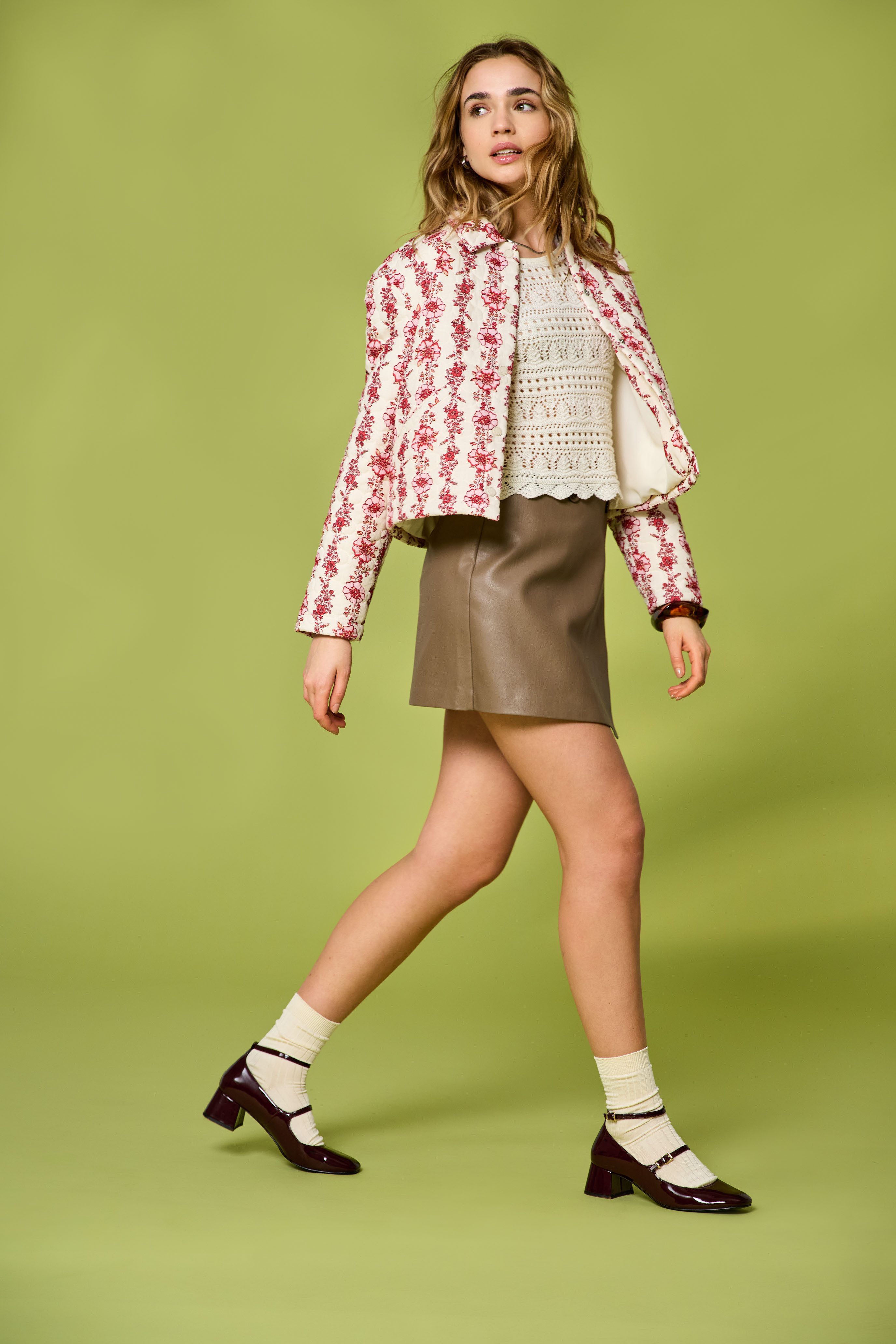 ONLY Lederimitatrock ONLASTRIA FAUX LEATHER SHORT SKIRT OTW mit Knopf Details, softes Lederimitat