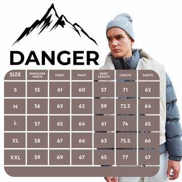 danger Windbreaker danger Wintermantel Herren, Regen Wasserabweisendes Material, Jacket W