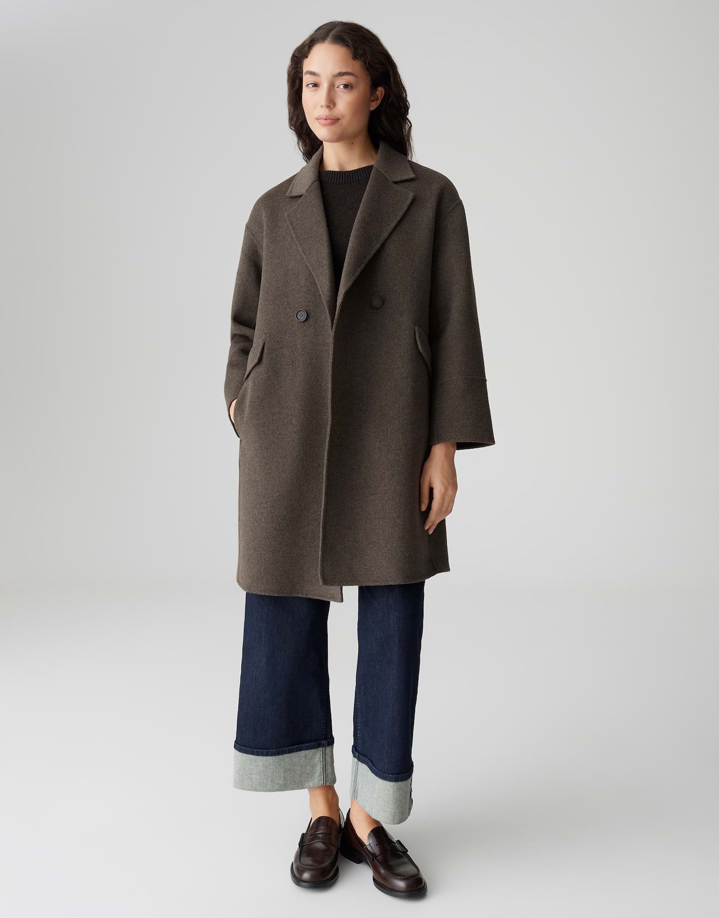 OPUS Wollmantel HAVILDA aus Double Wollmix