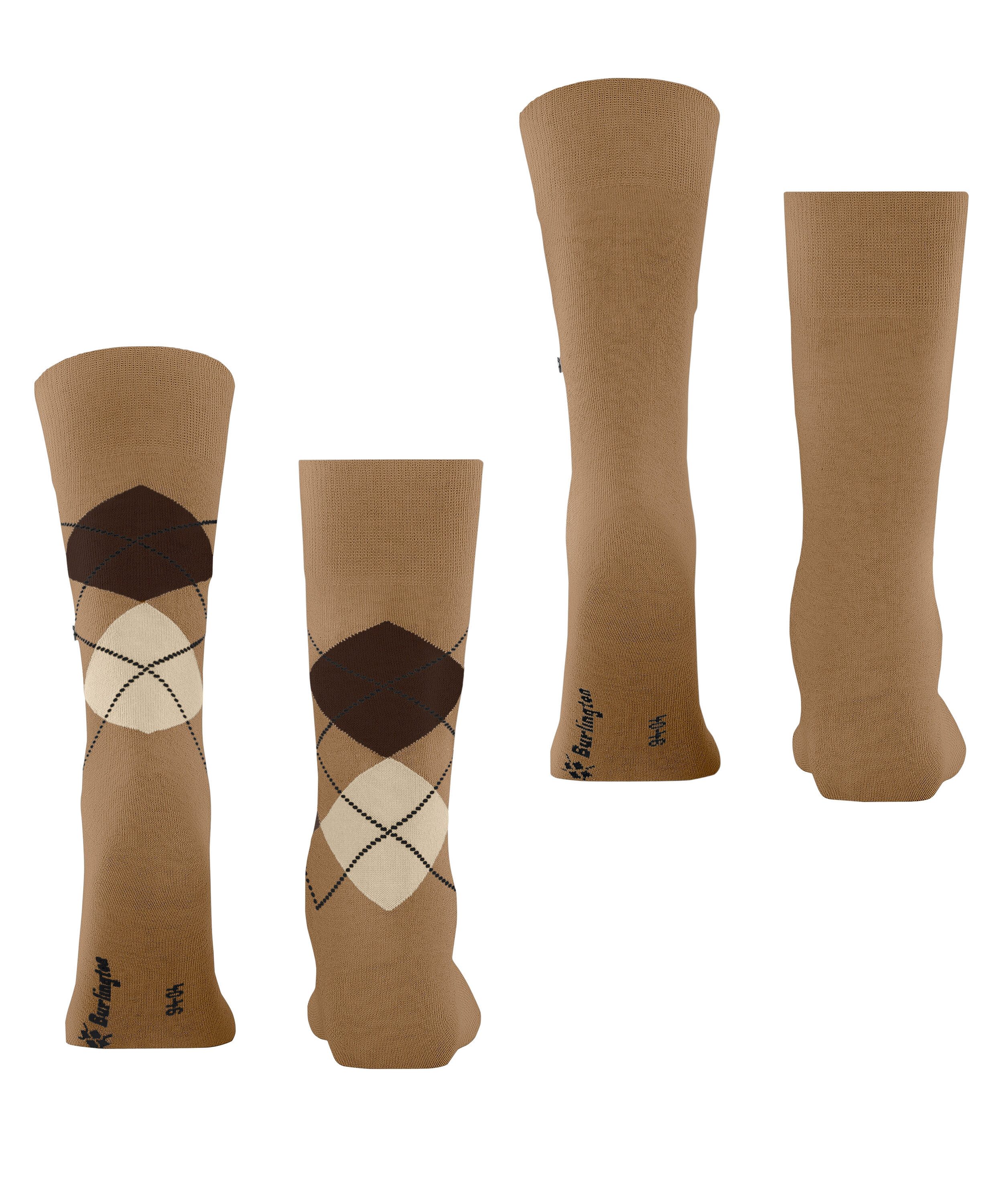 Burlington Socken Everyday Argyle Mix (2 Paar) atmungsaktiv, Einheitsgröße 40-46, Argyle-Muster – Bild 3 von 5