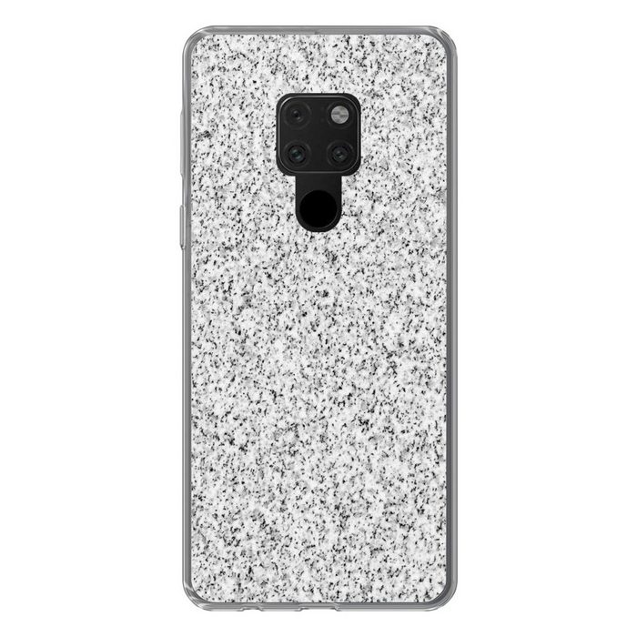 MuchoWow Handyhülle Granit - Schwarz - Weiß - Gemustert - Grau Phone Case Handyhülle Huawei Mate 20 Silikon Schutzhülle