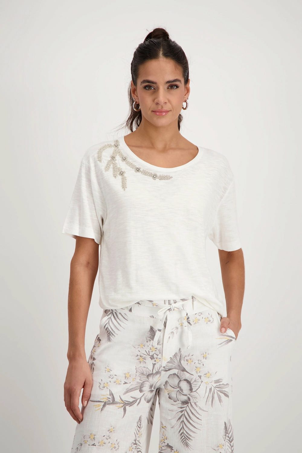 Monari Rundhalsshirt Monari für Damen (1-tlg., keine Angabe)