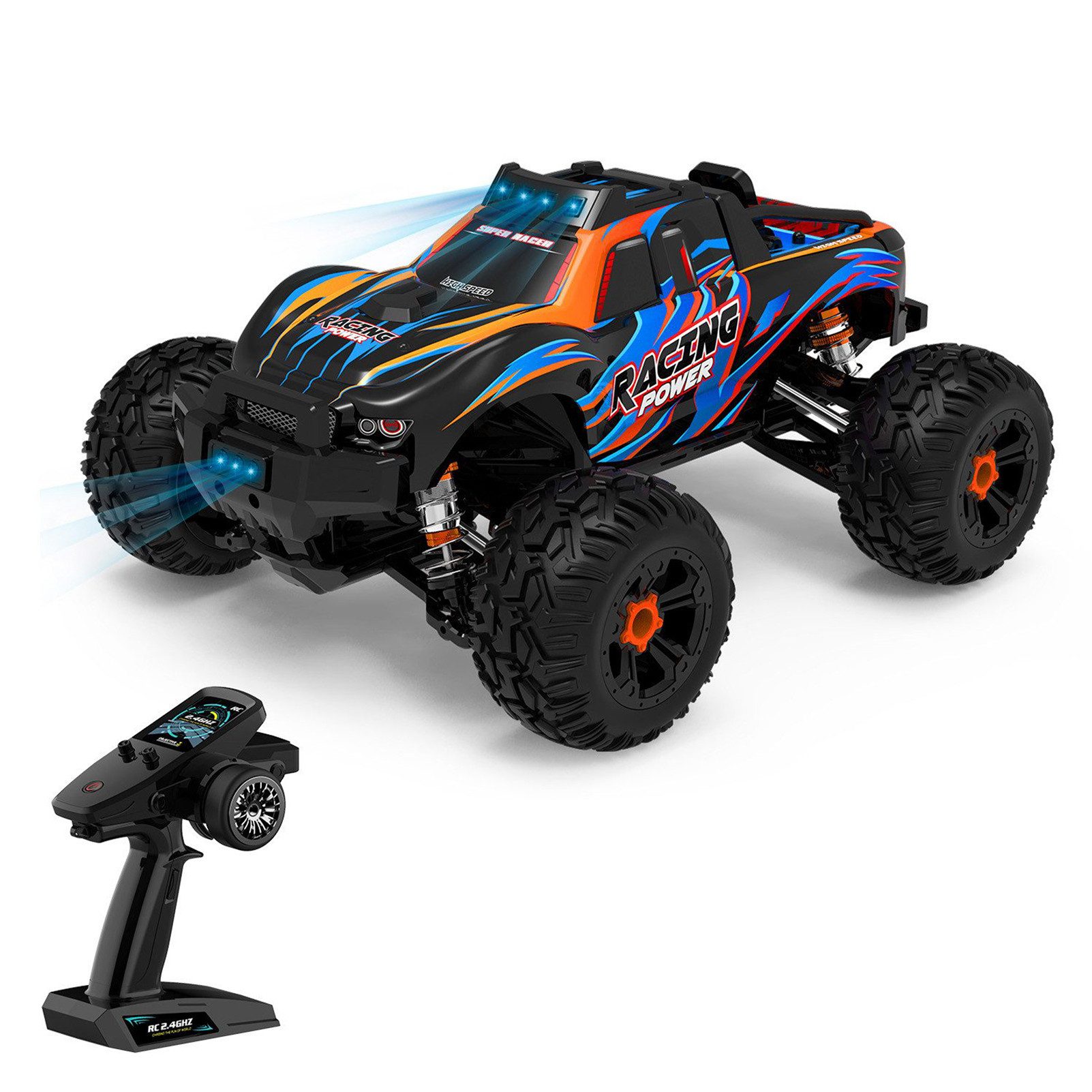 Esun RC-Auto Ferngesteuertes Auto, 1:16 RC Auto Offroad, 40km/h Gebürsteter RC Car (Set, Komplettset), 2,4 GHz Fernsteuerung Auto für Erwachsene und Kinder ab 8 10 Jahre