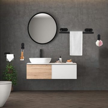 BlauCoastal Handtuchhalter 9-teiliges Badezimmer-Handtuchhalter-Set, Für Küche,Bad,Schwarz