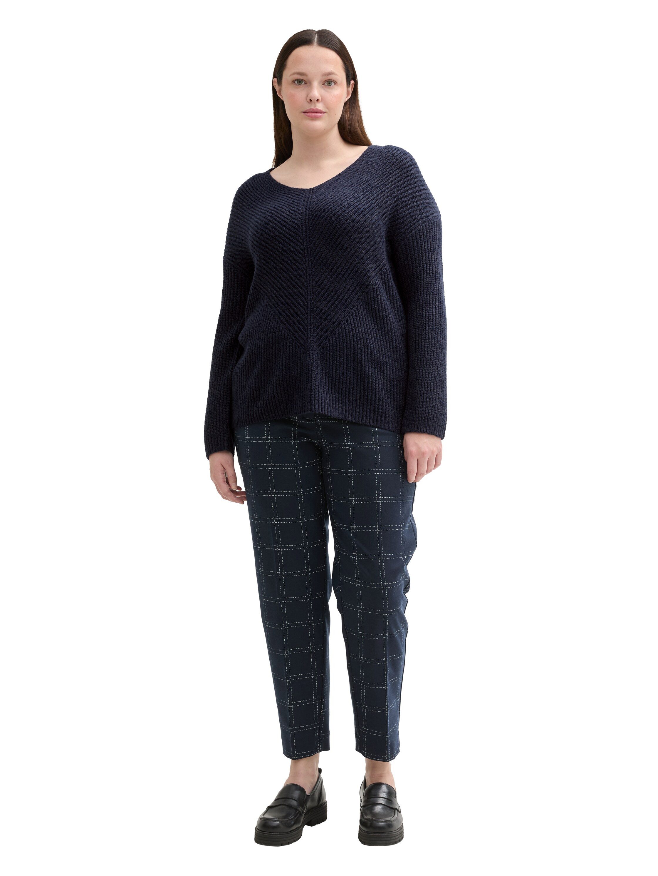 TOM TAILOR PLUS Strickpullover mit Rippstruktur