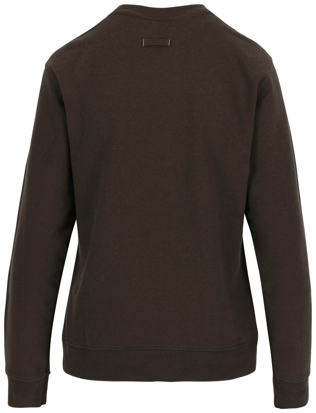 Herock Sweater Hemera Für Damen, rundem Bündchen Bund braun und weich, Rippstrick-Kragen, Hals