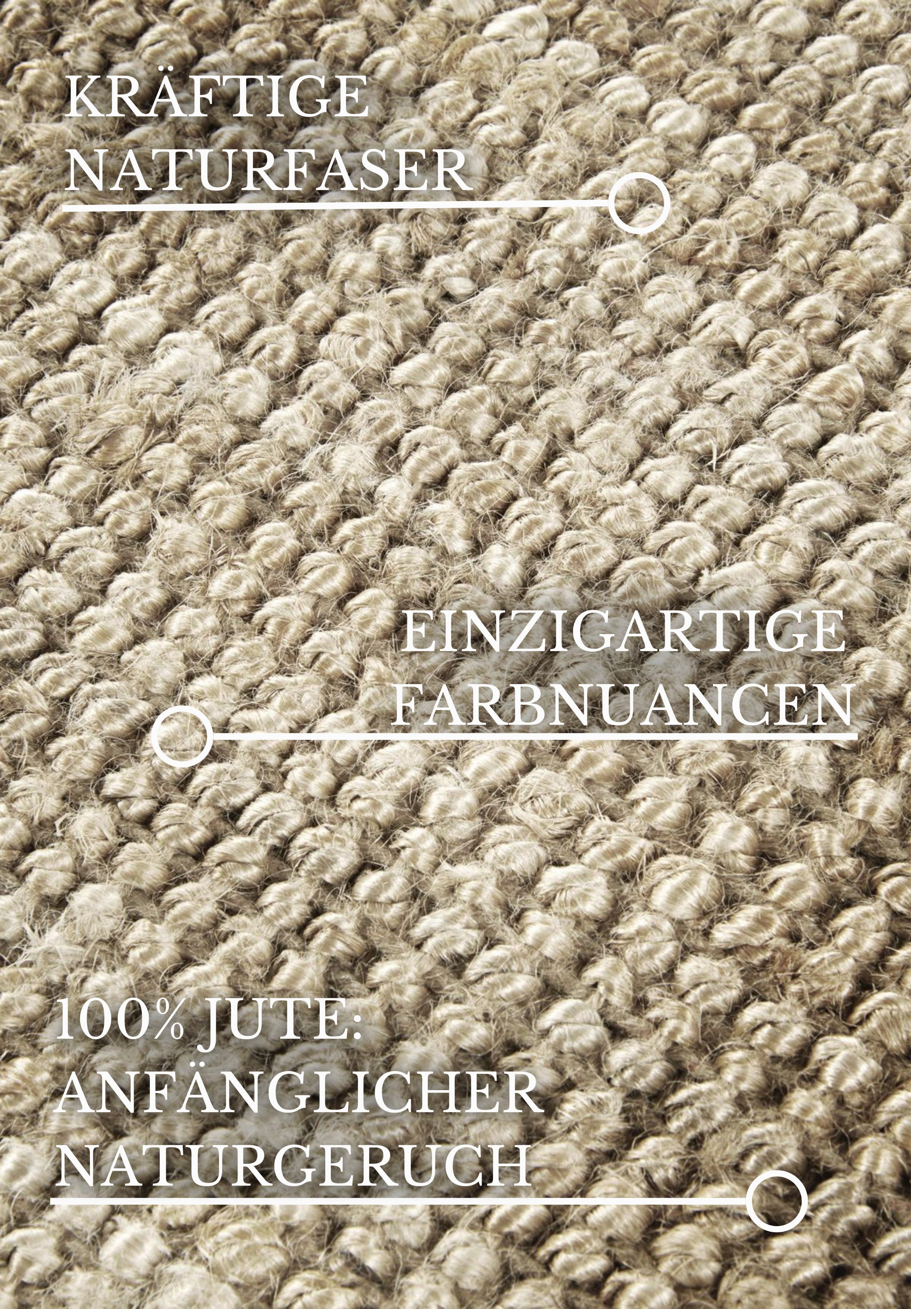 Villeroy & Boch Teppich Rosalie Juteteppich, rechteckig, Höhe: 10 mm, Läufer, 100% Jute, Natur, Wohnzimmer, Esszimmer, Schlafzimmer, GRS – Bild 4 von 5
