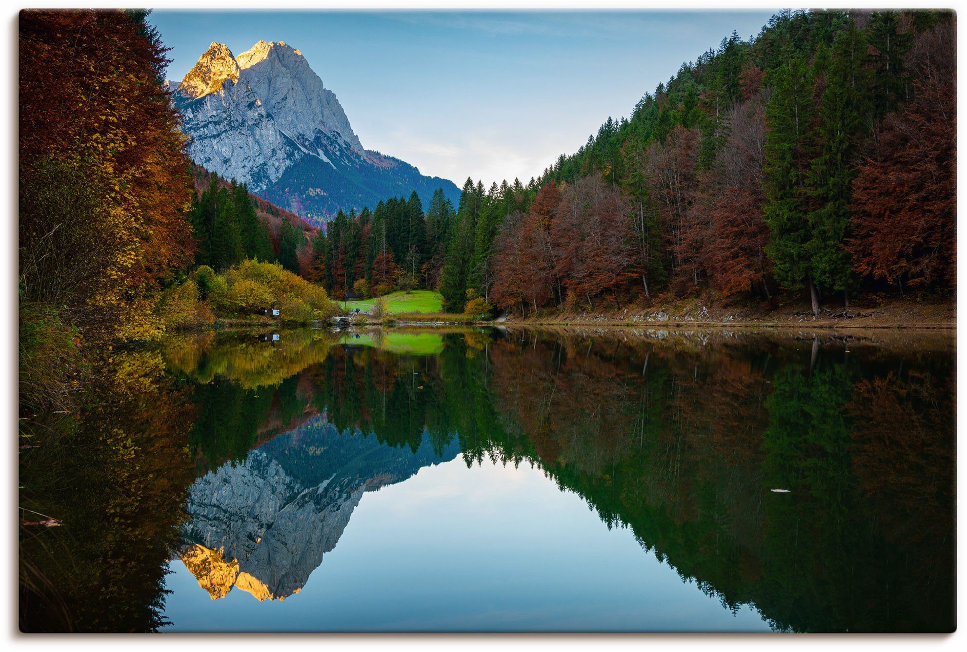Artland Wandbild Herbst am Rießersee, Berge & Alpenbilder (1 St), als Alubild, Leinwandbild, Wandaufkleber oder Poster in versch. Größen