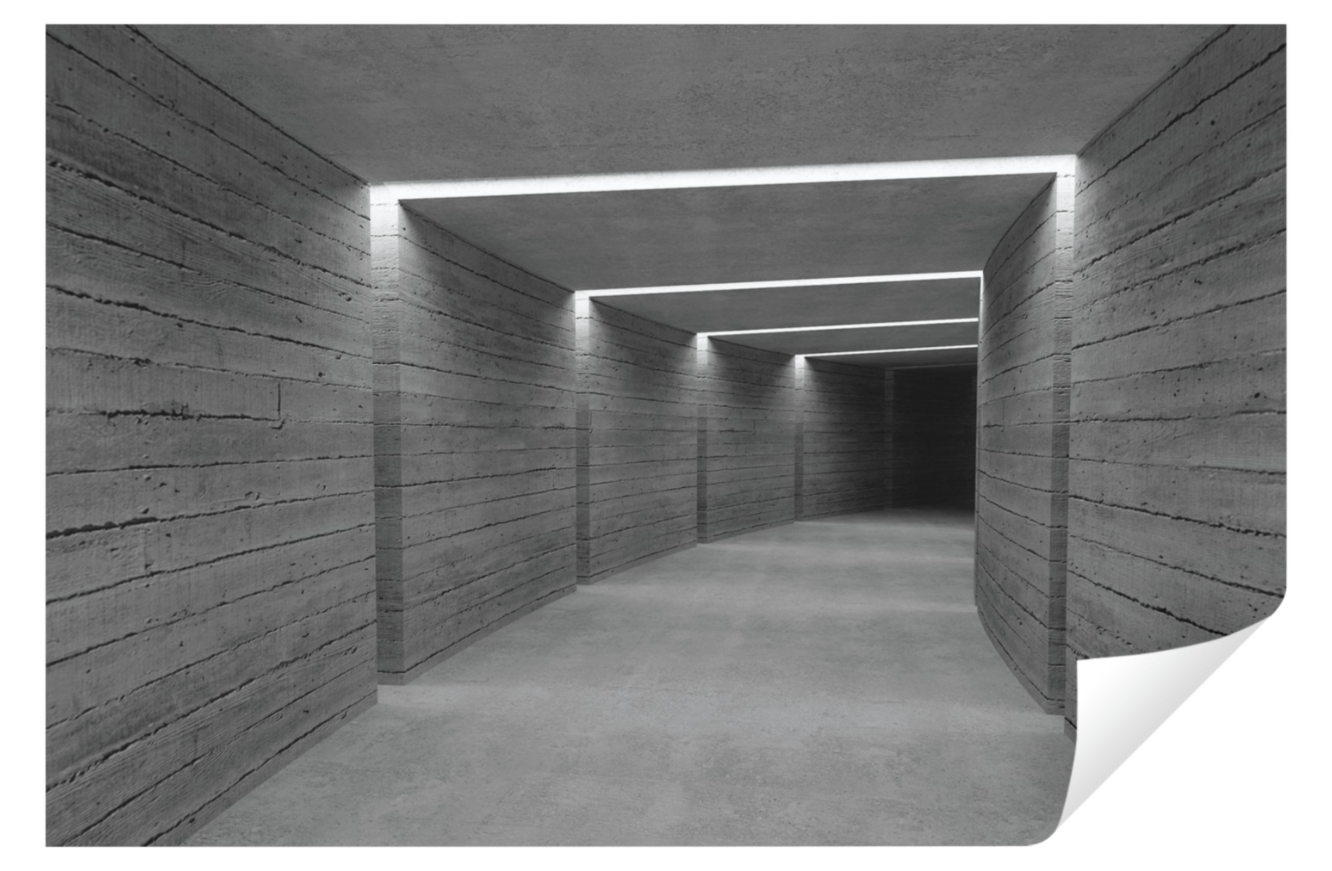 Fototapete 3D EFFEKT Tunnel Abstrakt Holz Vlies Tapete Wohnzimmer Schlafzimmer