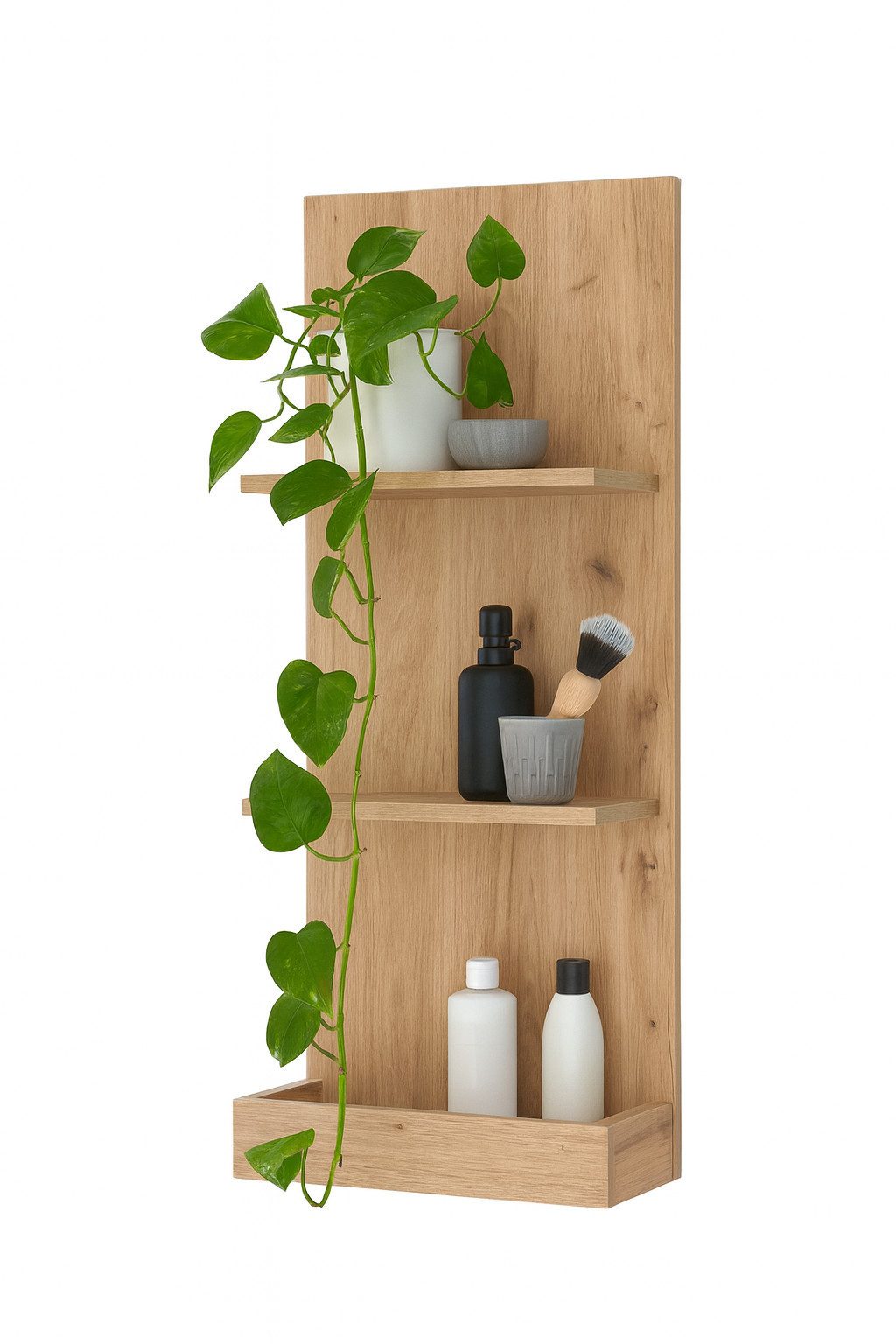 Mäusbacher Ablageregal in Asteiche Dekor, Holzwerkstoff - 40x90x16cm (BxHxT)