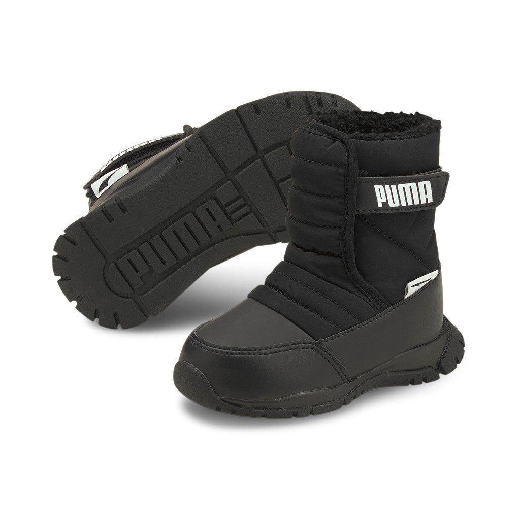 PUMA Winterstiefel Nieve (wasserabweisend/gefüttert) schwarz/weiss Sneaker