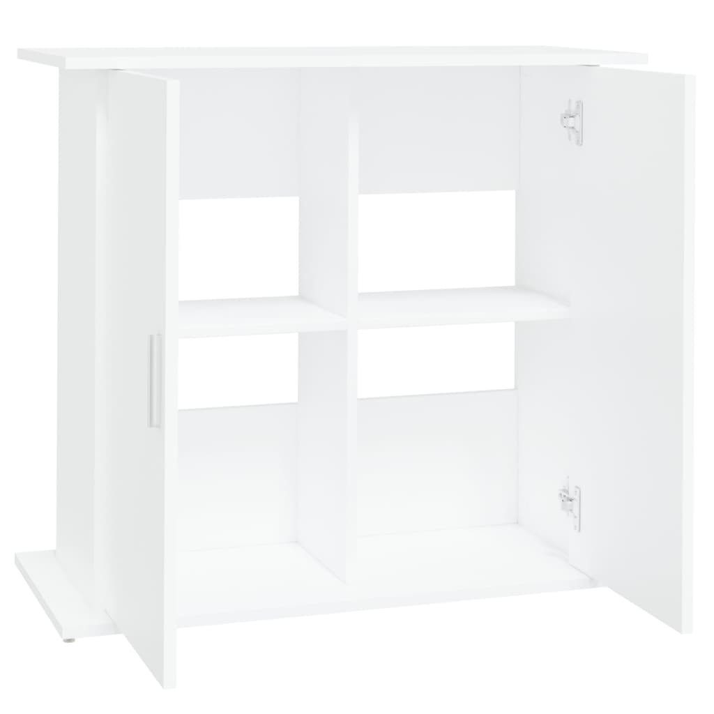 furnicato Aquariumunterschrank Aquariumständer 81x36x73 cm Weiß Aquariumschrank mit 4 Türen und viel Stauraum für dein Zubehör – Bild 4 von 5