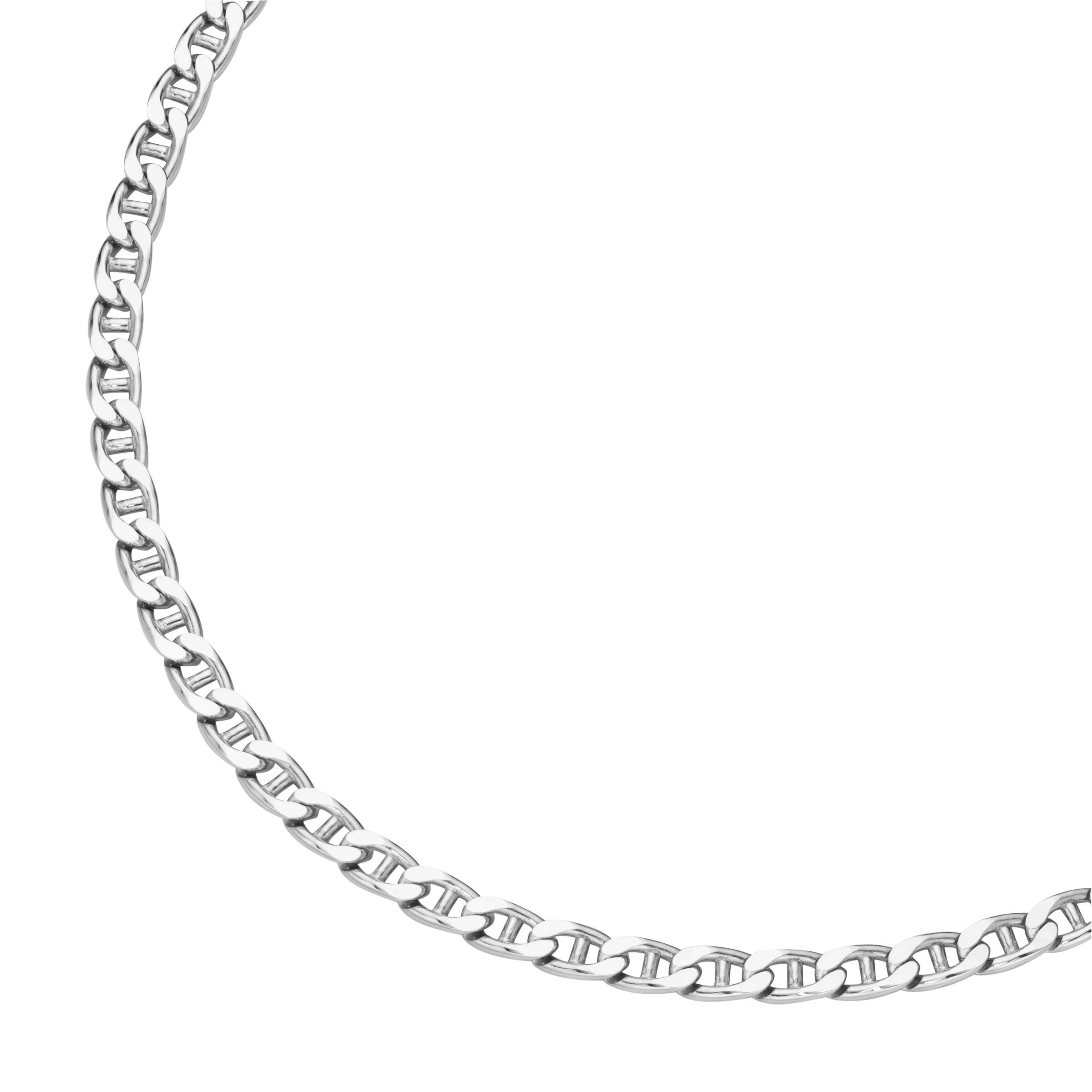 Smart Jewel Panzerkette Stegpanzerkette diamantiert, massiv, Silber 925