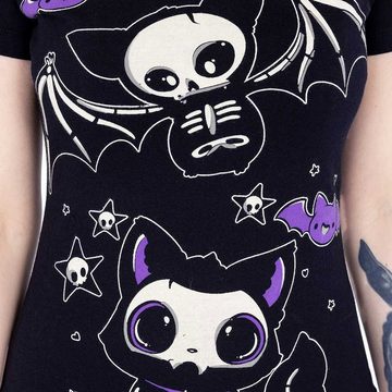 Cupcake Cult T-Shirt Skelly Cat Kawaii Katze