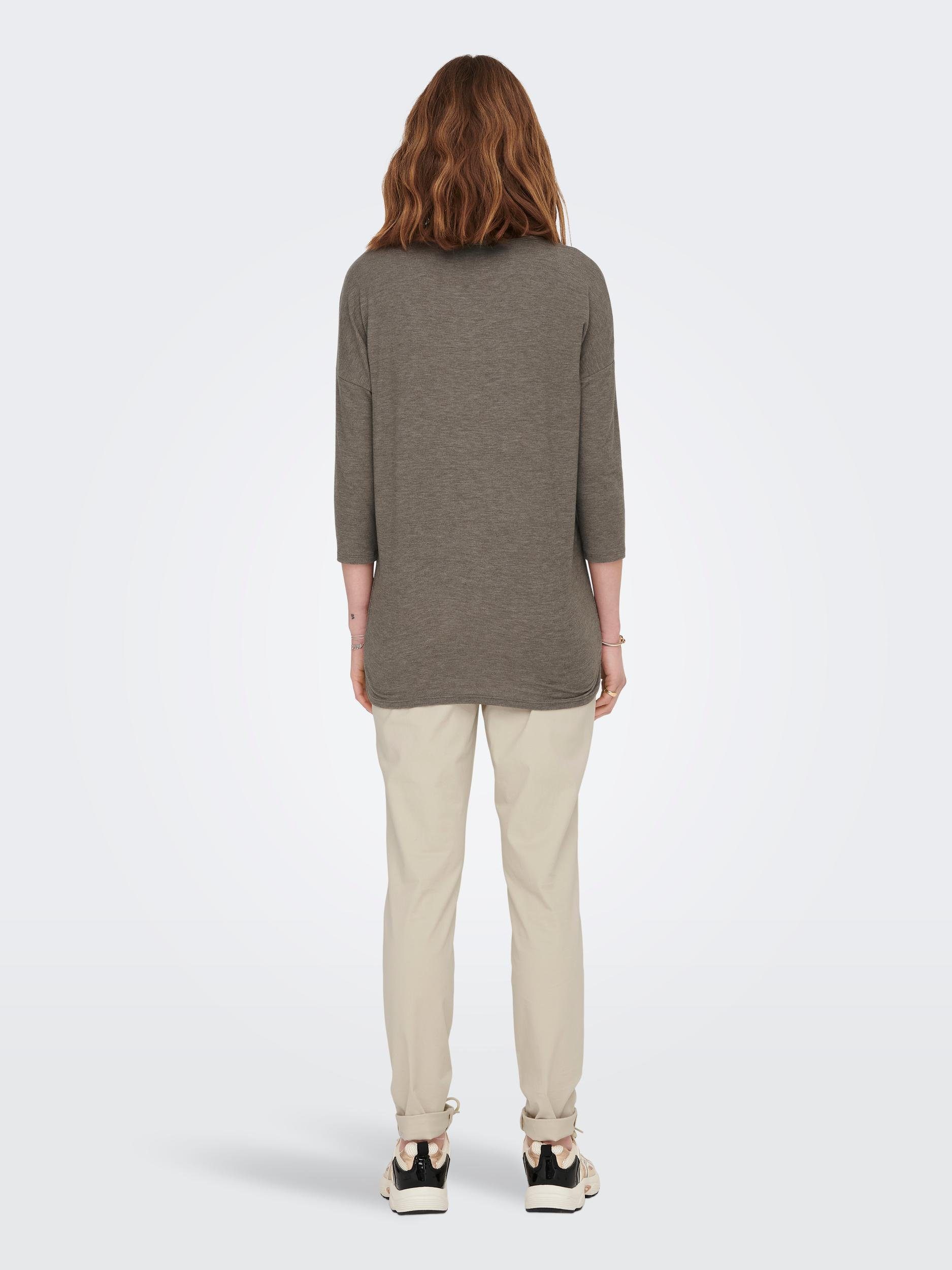 ONLY NOOS TOP 3/4 Oversize-Form lässiger ONLGLAMOUR 3/4-Arm-Shirt in Falcon JRS