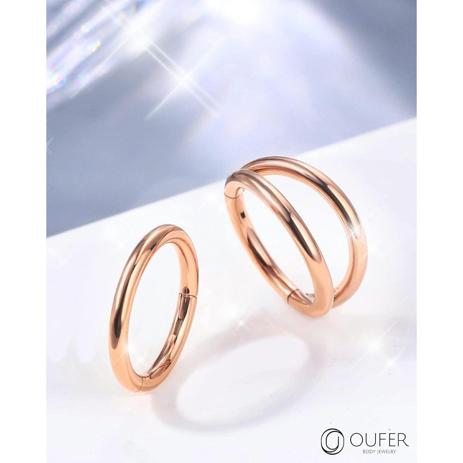 OUFER Nasenpiercing Helix Piercing 16G Silber Chirurgenstahl 2er Set Tragus Conch