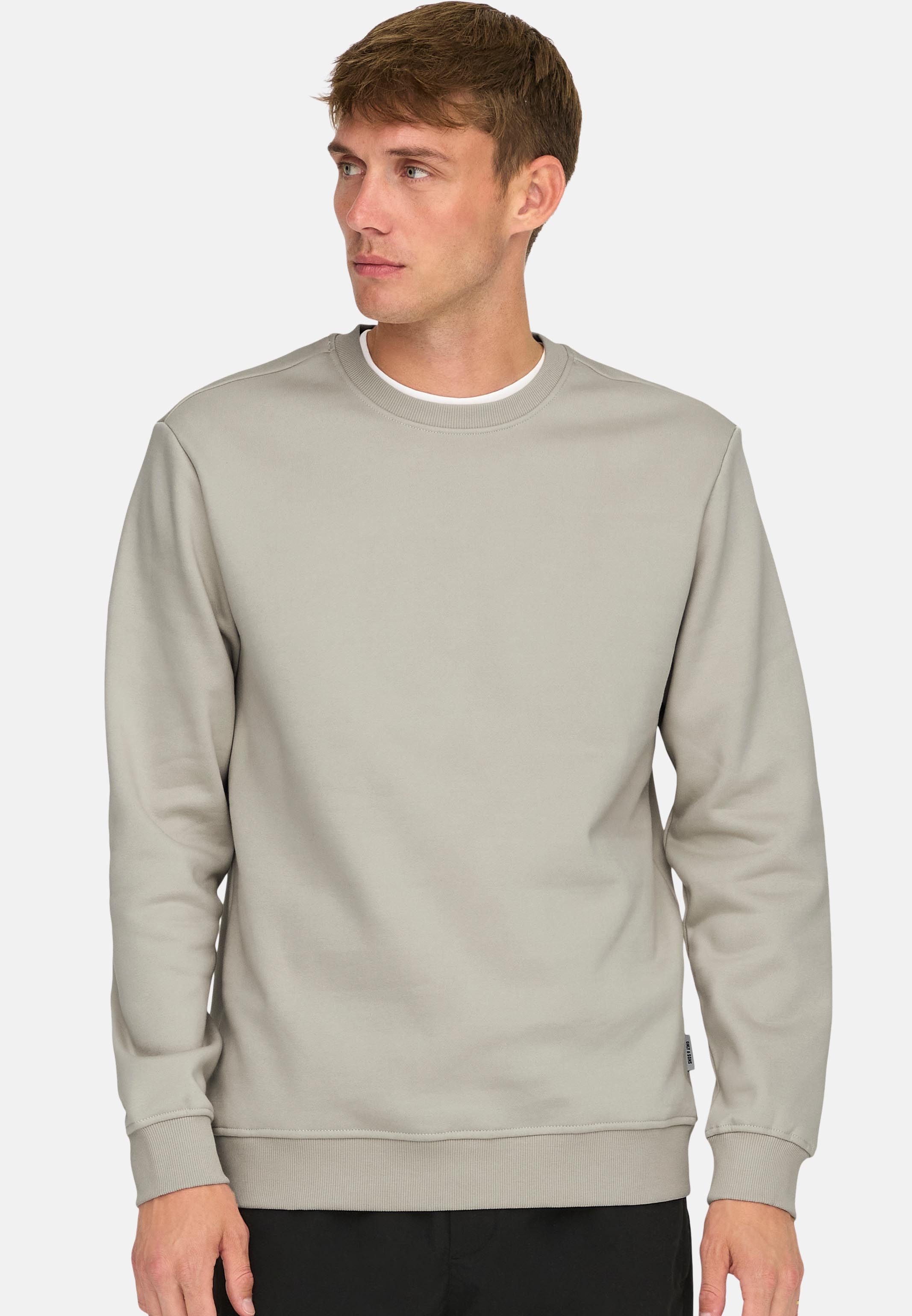 ONLY & SONS Rundhalspullover Connor (1-tlg) Sweatshirt - Baumwolle - Atmungsaktiv - Weiche, gebürstete Innenseite