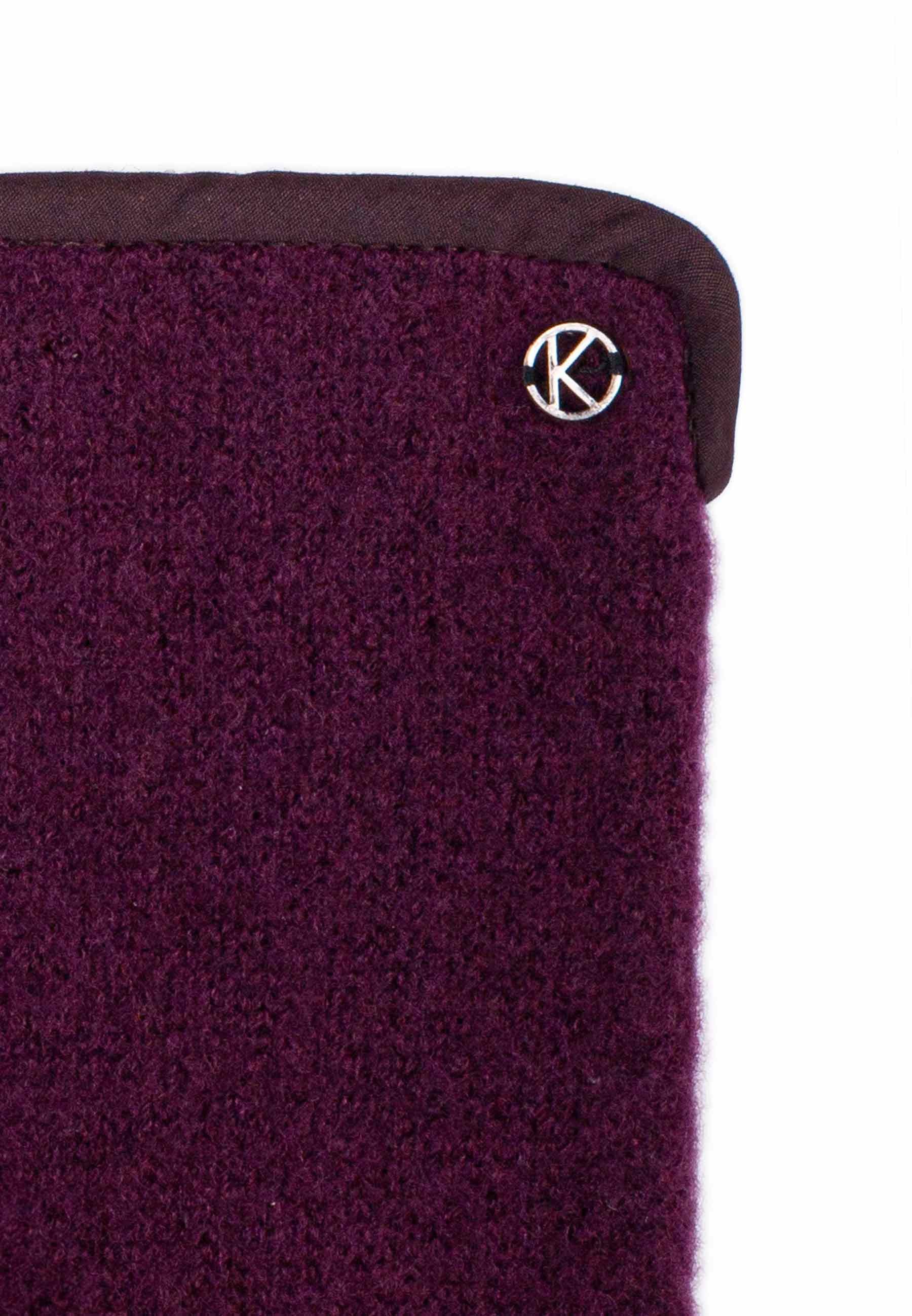 KESSLER Lederhandschuhe Style Sasha (Paar, 1-St., Handschuhe) Reine Wolle (Woolmark), Wind- und Wasserabweisend, Walkstrick