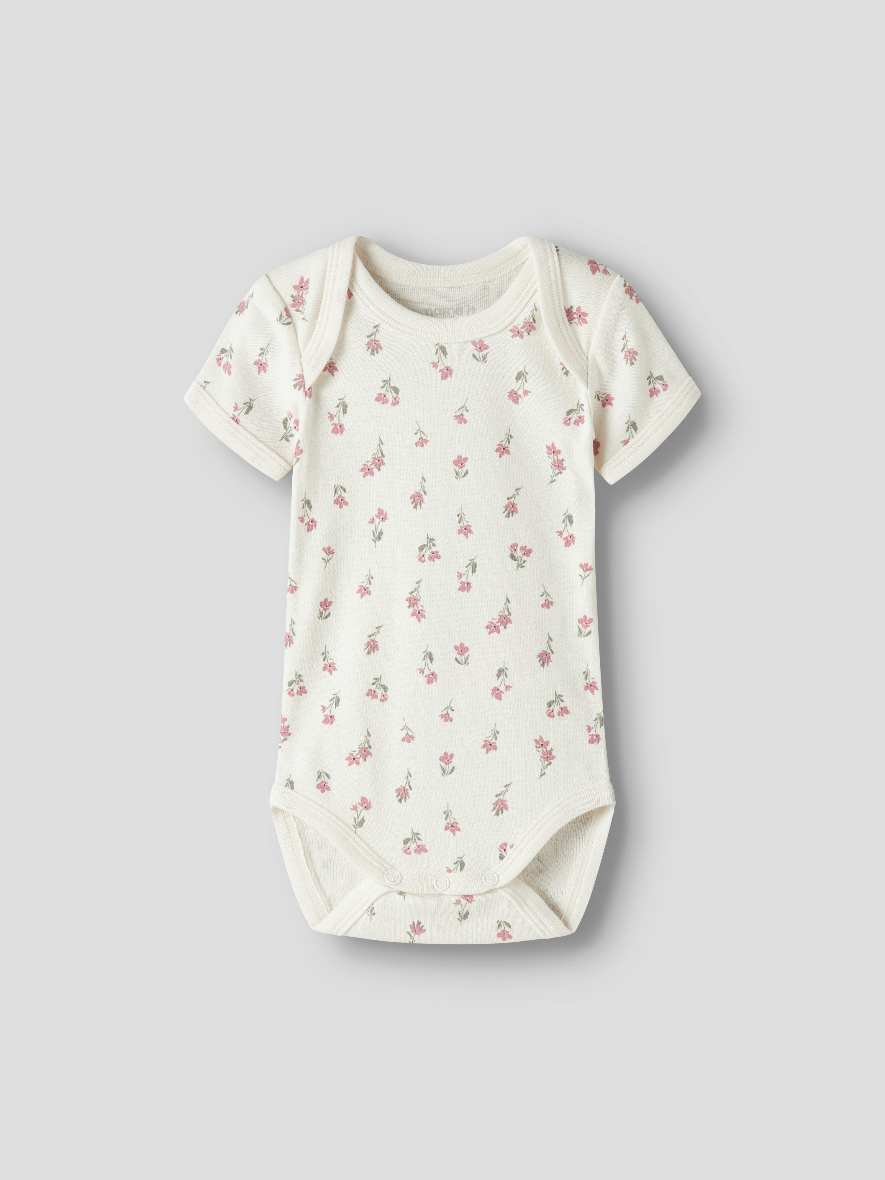 Name It Kurzarmbody NBFBODY 3P SS FLOWER NOOS (Packung, 3-tlg)