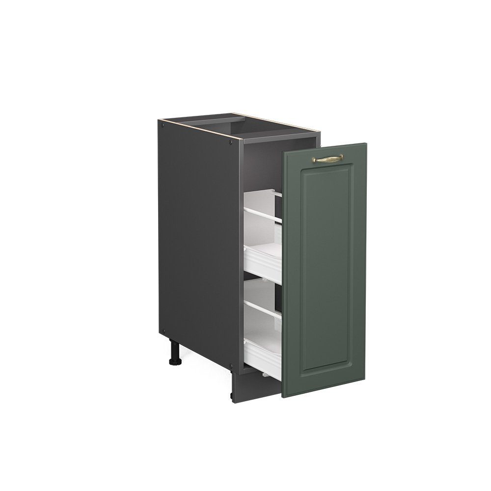 Vicco Apothekerschrank Fame-Line, Grün-Gold Landhaus/Anthrazit, 30 cm ohne Arbeitsplatte (1-St) – Bild 5 von 5