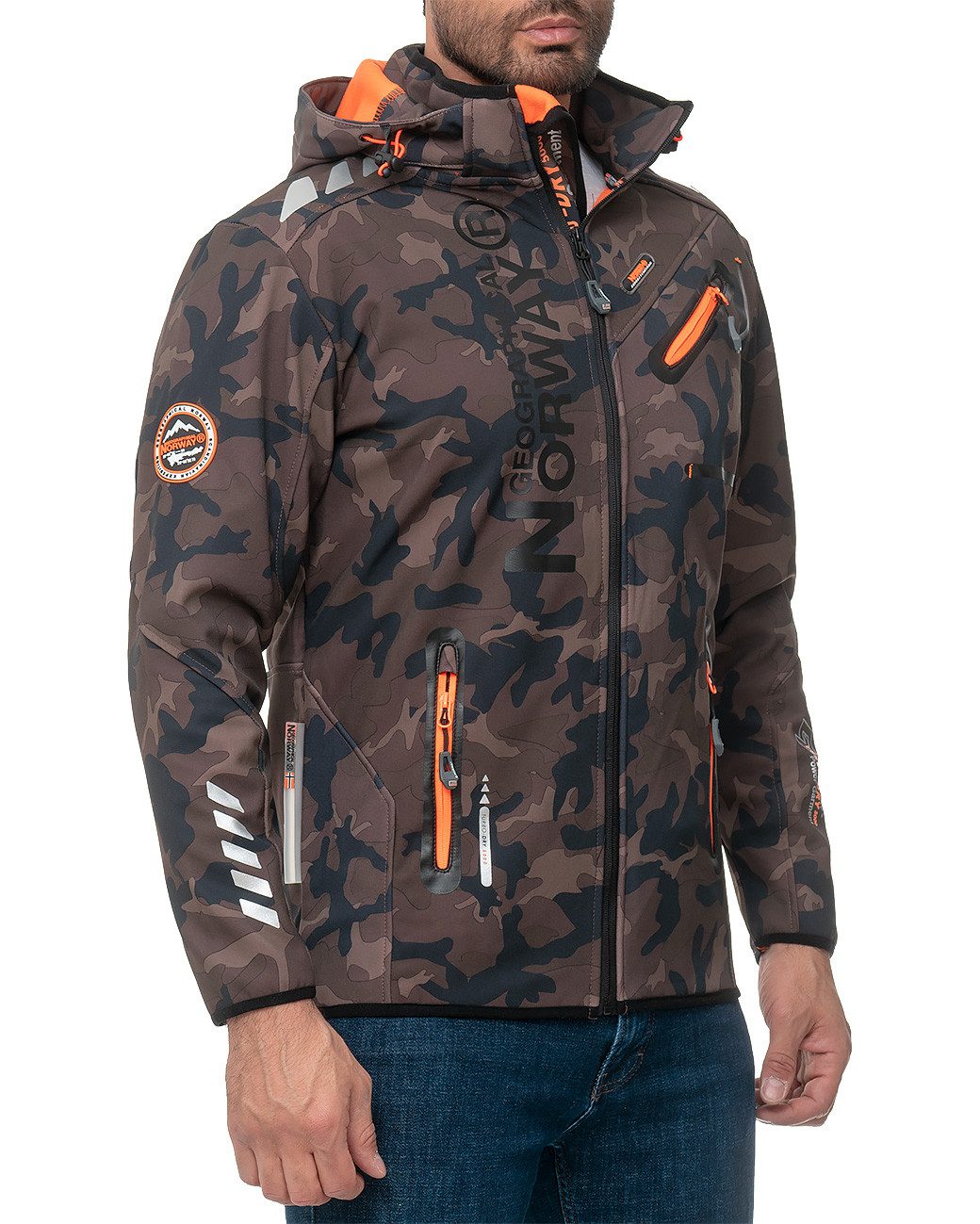 Geographical Norway Softshelljacke Herren Outdoor Jacke baroyaute Modernes Design mit stylischem Print