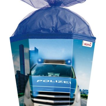 Roth Schultüte Polizei 110, 100 cm, eckig, Rot(h) Spitze, mit blauem Tüllverschluss