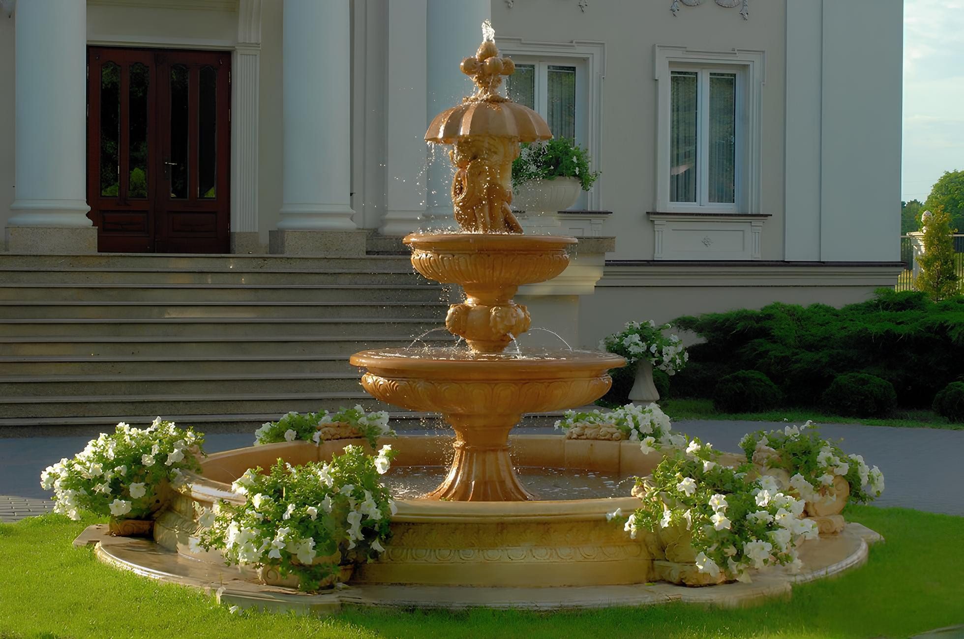JVmoebel Gartenbrunnen Springbrunnen Fontäne Fontaine Brunnen günstig online kaufen