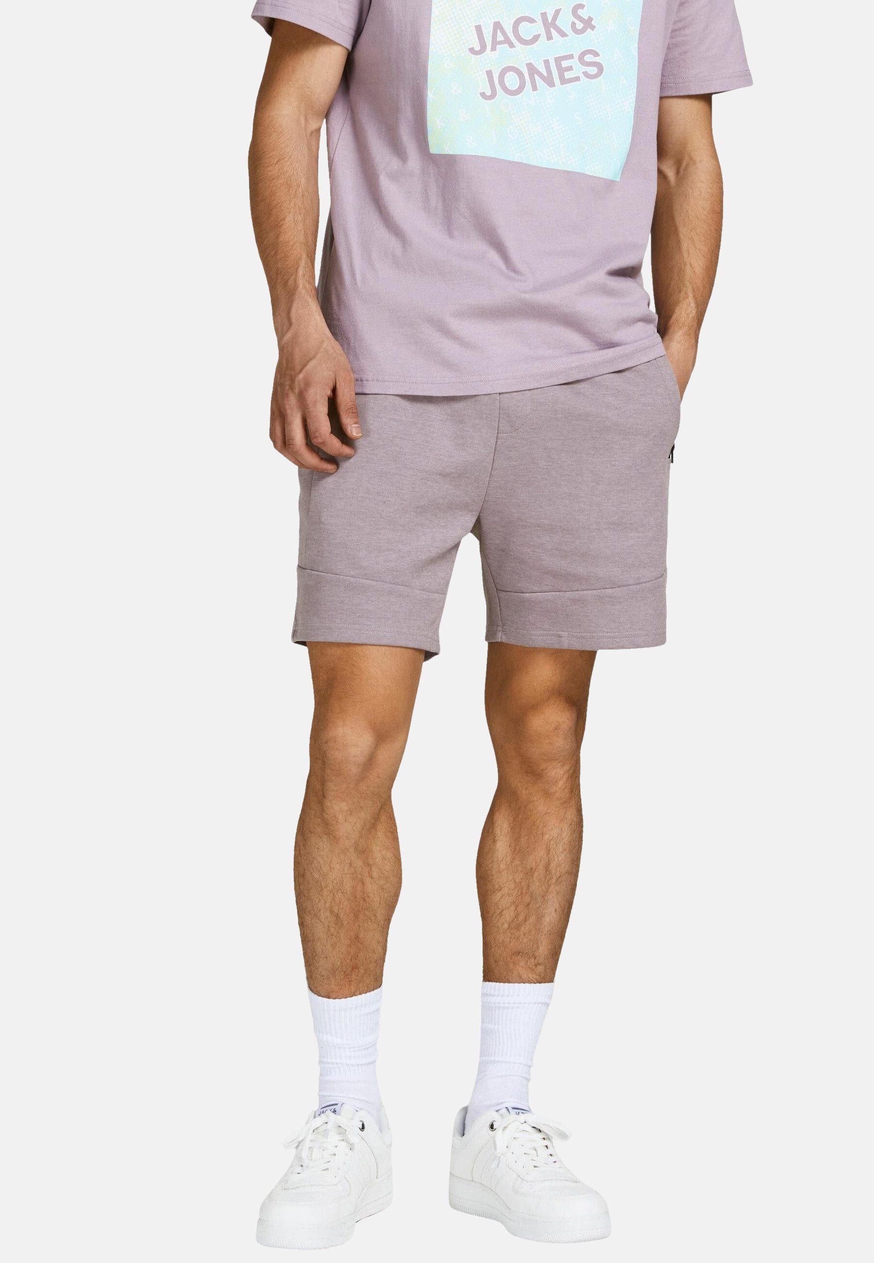 Logo-Aufnäher Jack Weiche CARMAKOMA SWEAT Jones ONLY SHORTS & Sweatshorts (1-tlg) Shorts mit Violett STAIR