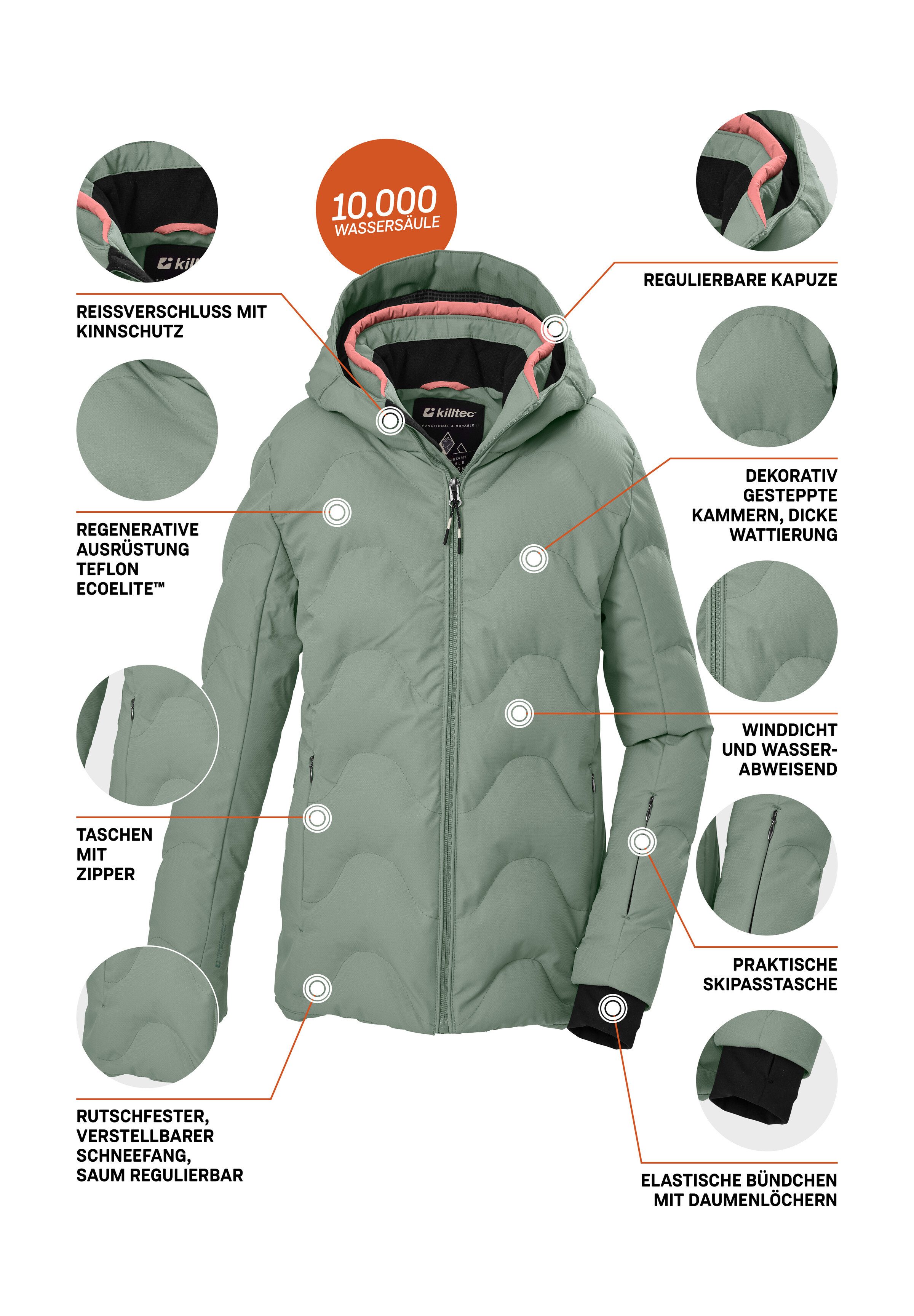 Killtec Skijacke KSW 194 GRLS SKI JCKT Winddichte, wasserabweisende Kinder-Ski-Steppjacke – Bild 5 von 5