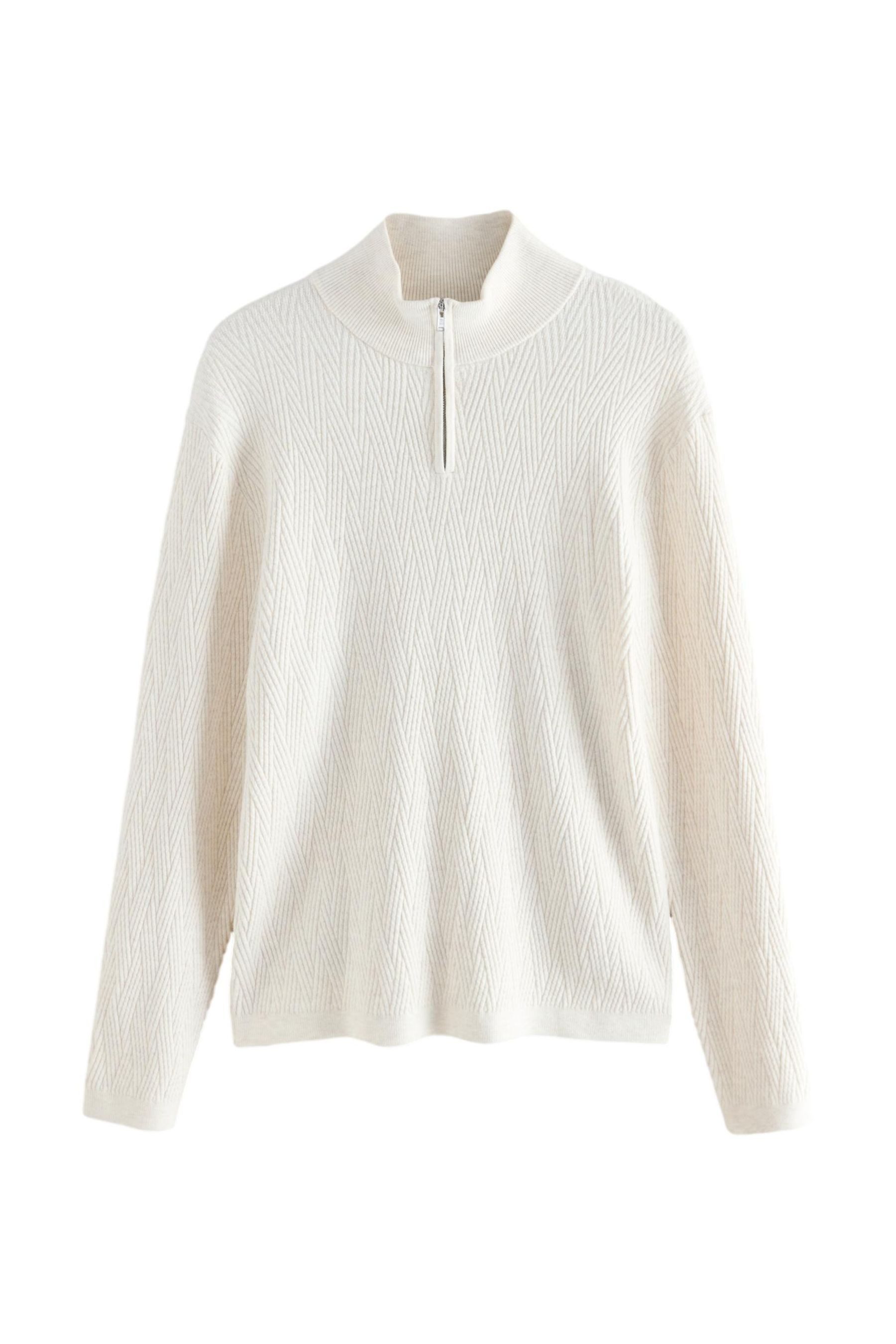 Next Troyer Regular Fit Premium Troyer mit Zopfmuster (1-tlg)