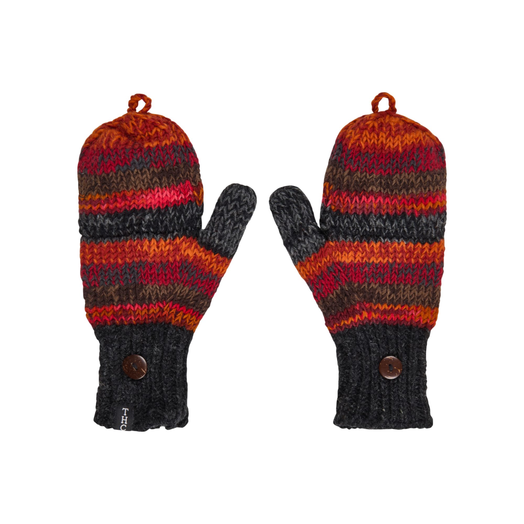 THC Natural Line Strickhandschuhe THC Klapphandschuhe 815 (1-St., 1 Paar) abklappbare Fingerspitzen