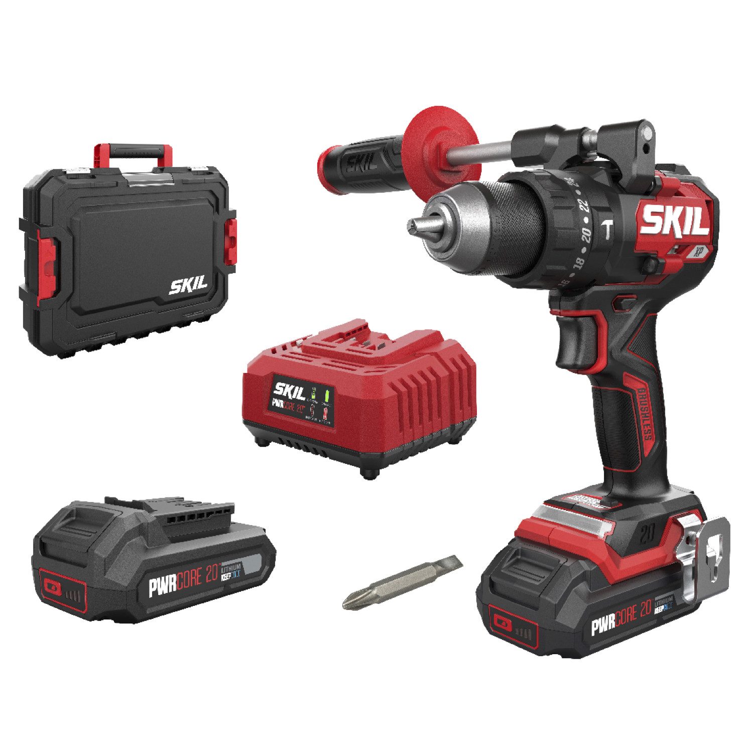SKIL Akku-Bohrschrauber Skil 20V 3085 HC Akku-Schlagbohrmaschine (2x2,0 Ah Gehäuse), 20 V, (Skil 20V 3085 HC Akku-Schlagbohrmaschine (2x2,0 Ah Gehäuse)