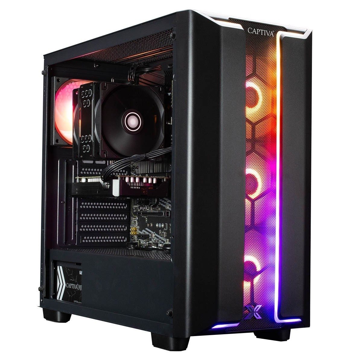 CAPTIVA Highend Gaming R94-145 PC (AMD Ryzen 7 5700X, GeForce® RTX™ 5070, 32 GB RAM, 2000 GB SSD, Luftkühlung, WLAN, Windows 11 Home)