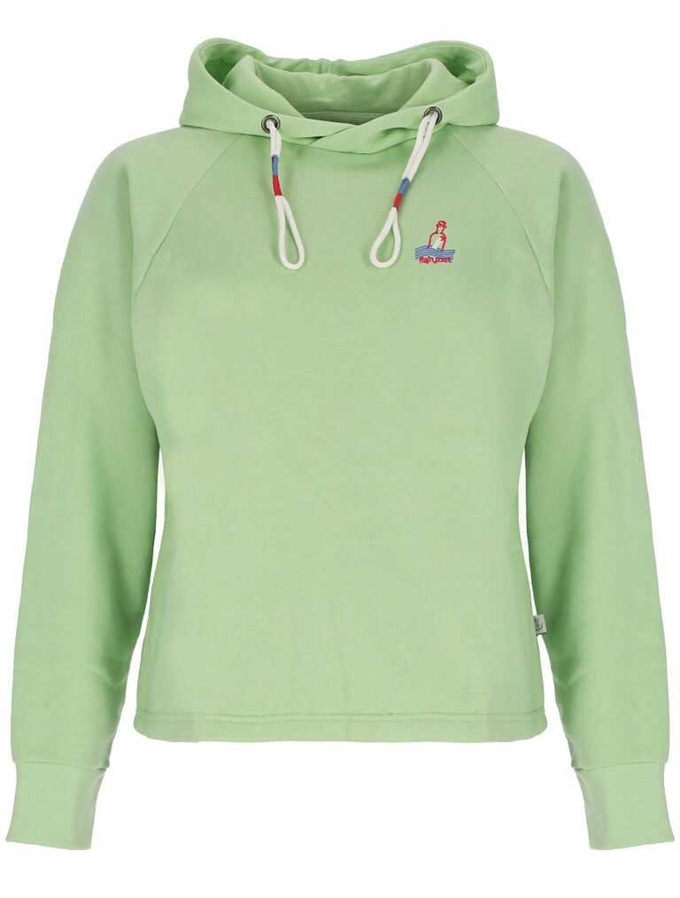 Leitfeuer Kapuzenpullover Damen Sweathoody in Melange-Optik mit kleiner Sti günstig online kaufen