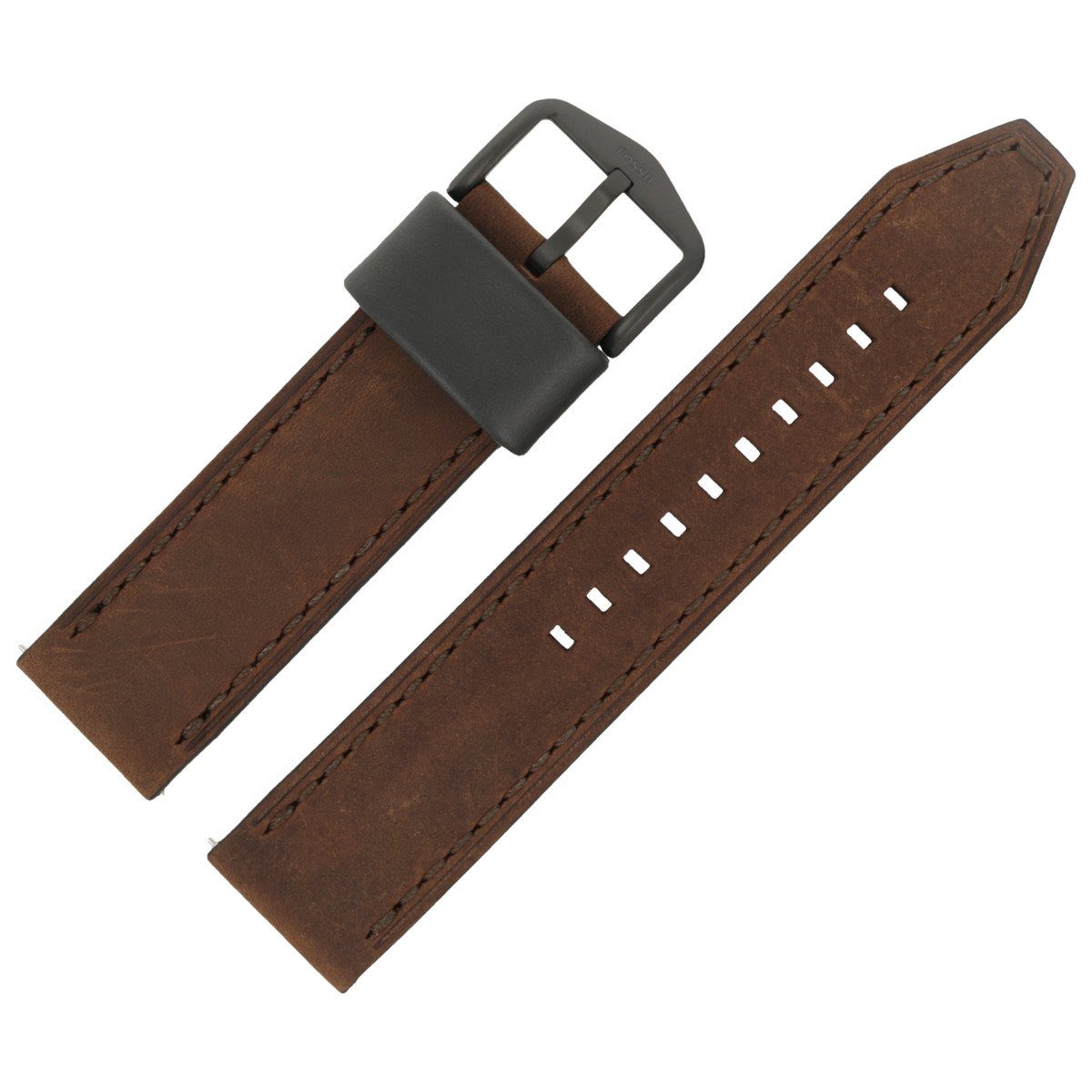 Fossil Uhrenarmband 22mm Leder Braun FS-4656 LB-FS4656