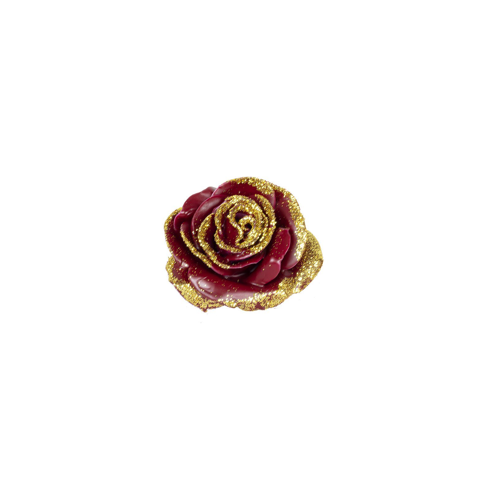 Trockenblume 12er Set Wachsrose - Bord Diamond Gold, Primera, Höhe 25 cm