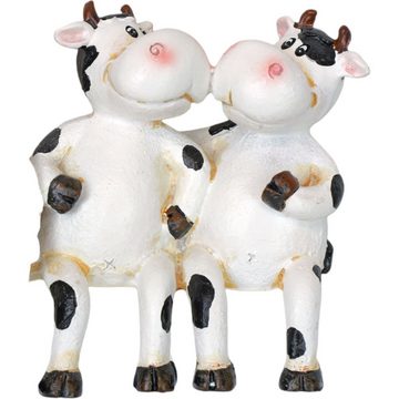 DekoTown Kantenhocker Kantenhocker Lustige Kühe Figur Tierfigur aus Polyresin 9x15cm