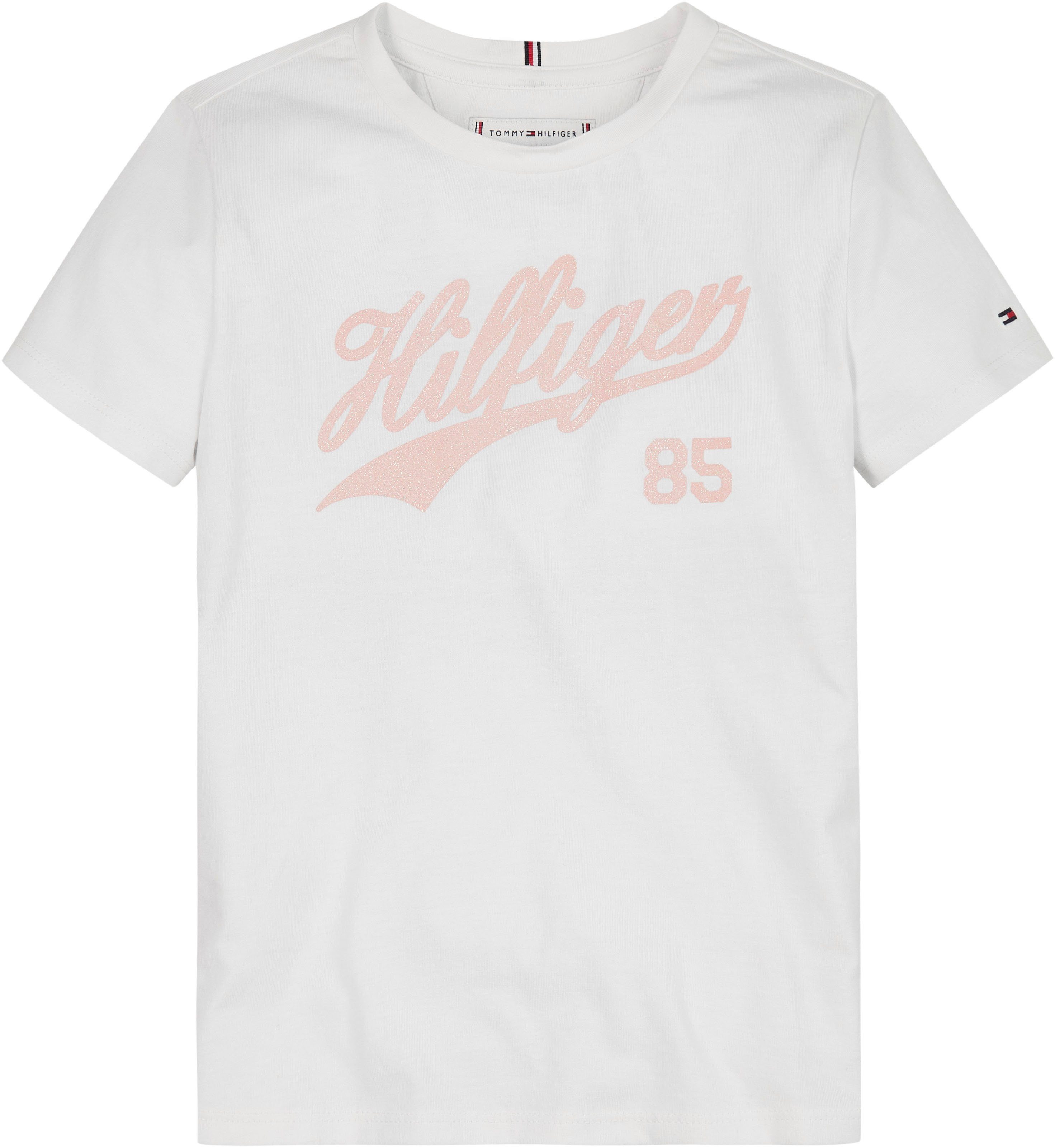 white Hilfiger Tommy S/S HILFIGER T-Shirt SCRIPT TEE