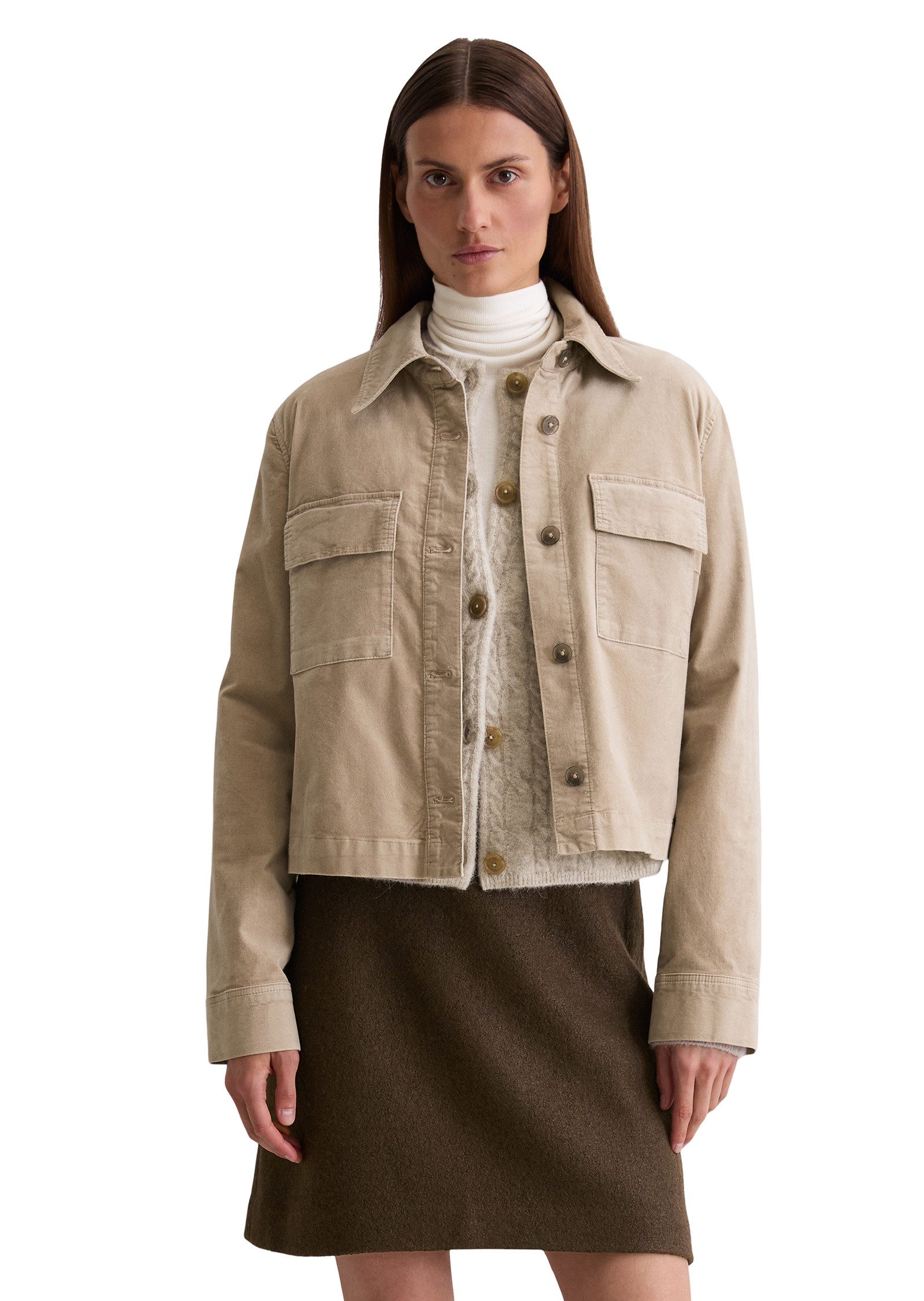 Marc O'Polo Kurzjacke aus Organic-Cotton-Viskose-Stretch günstig online kaufen